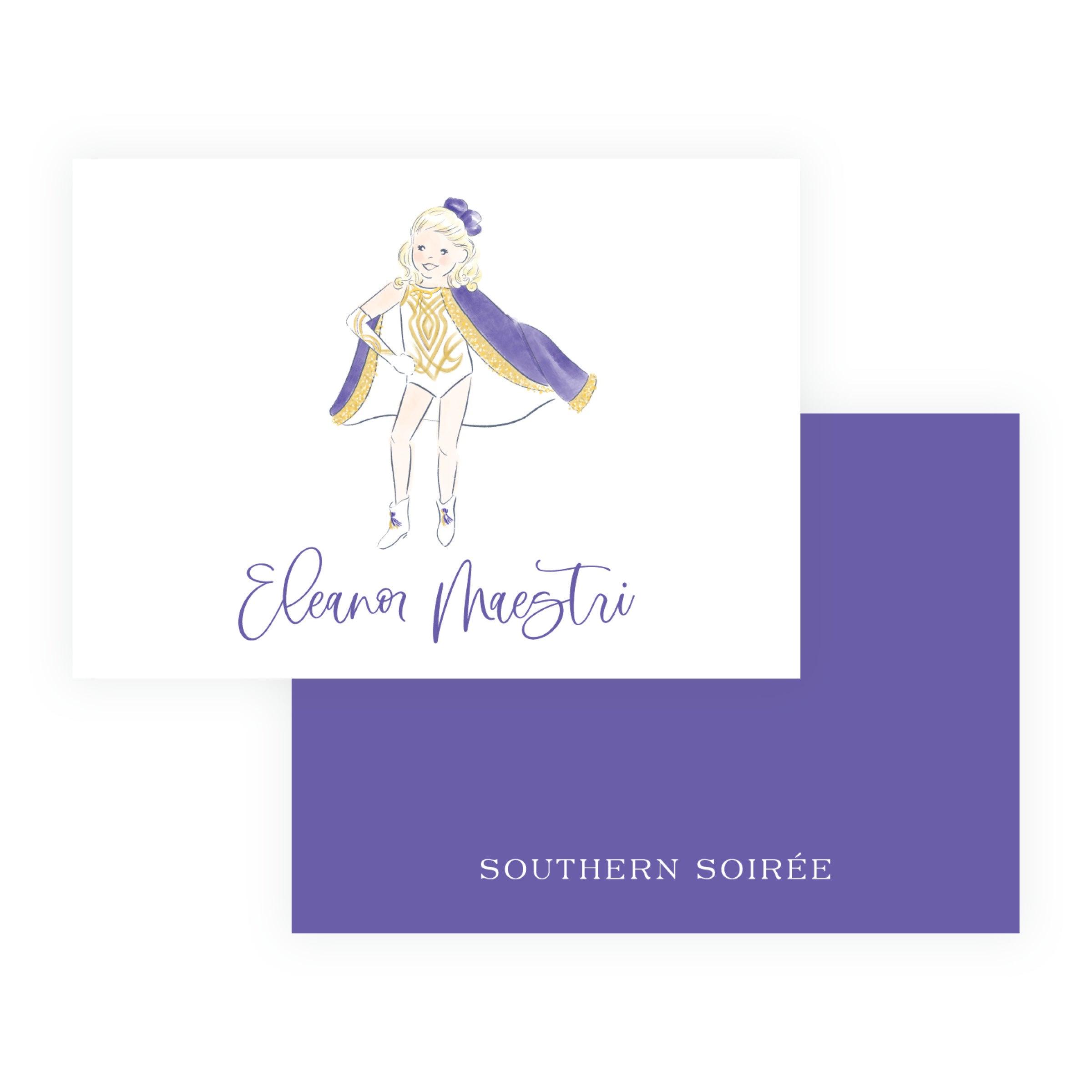 Purple and Gold Dance Team Gift Enclosure Cards – Team Spirit