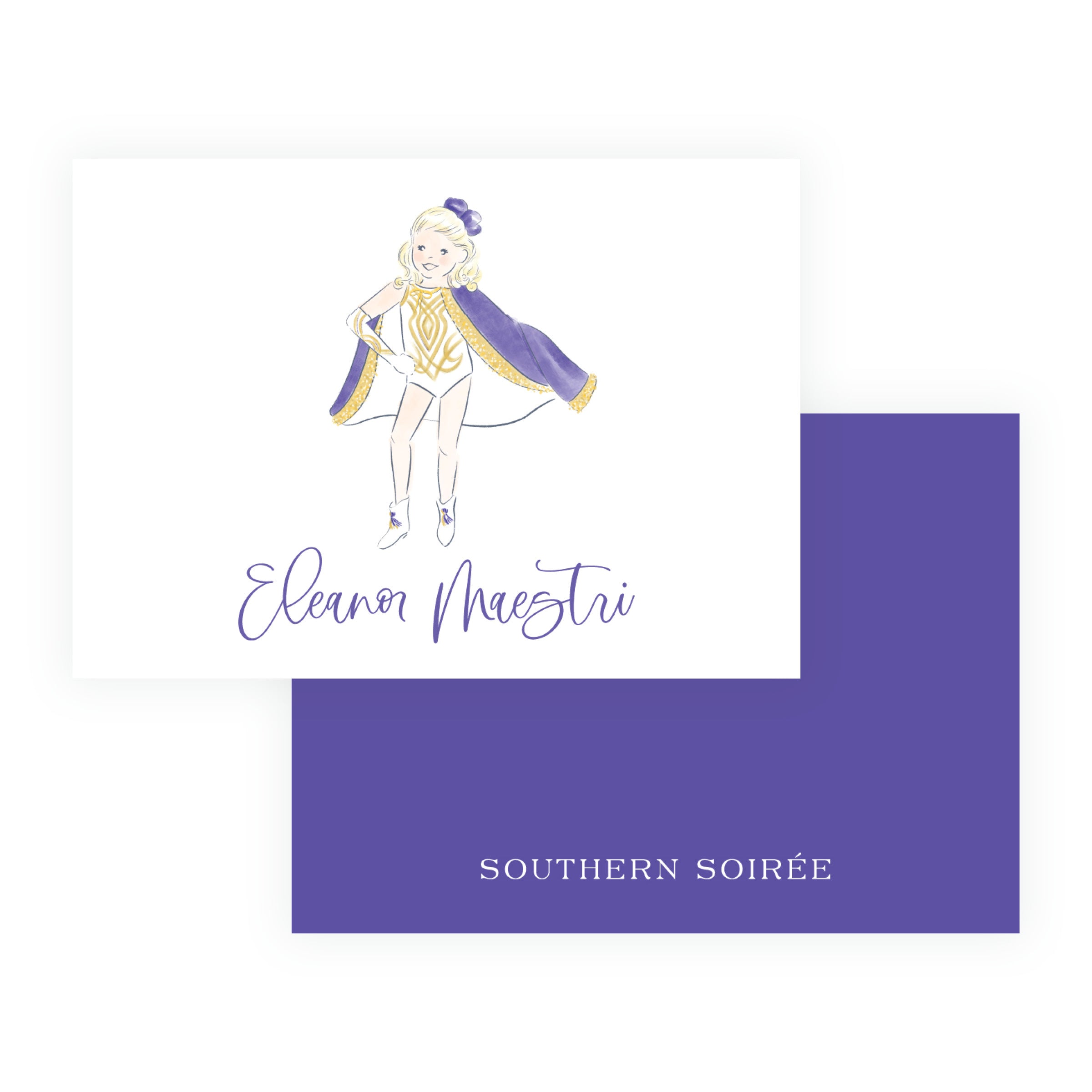 Purple and Gold Dance Team Gift Enclosure Cards – Team Spirit