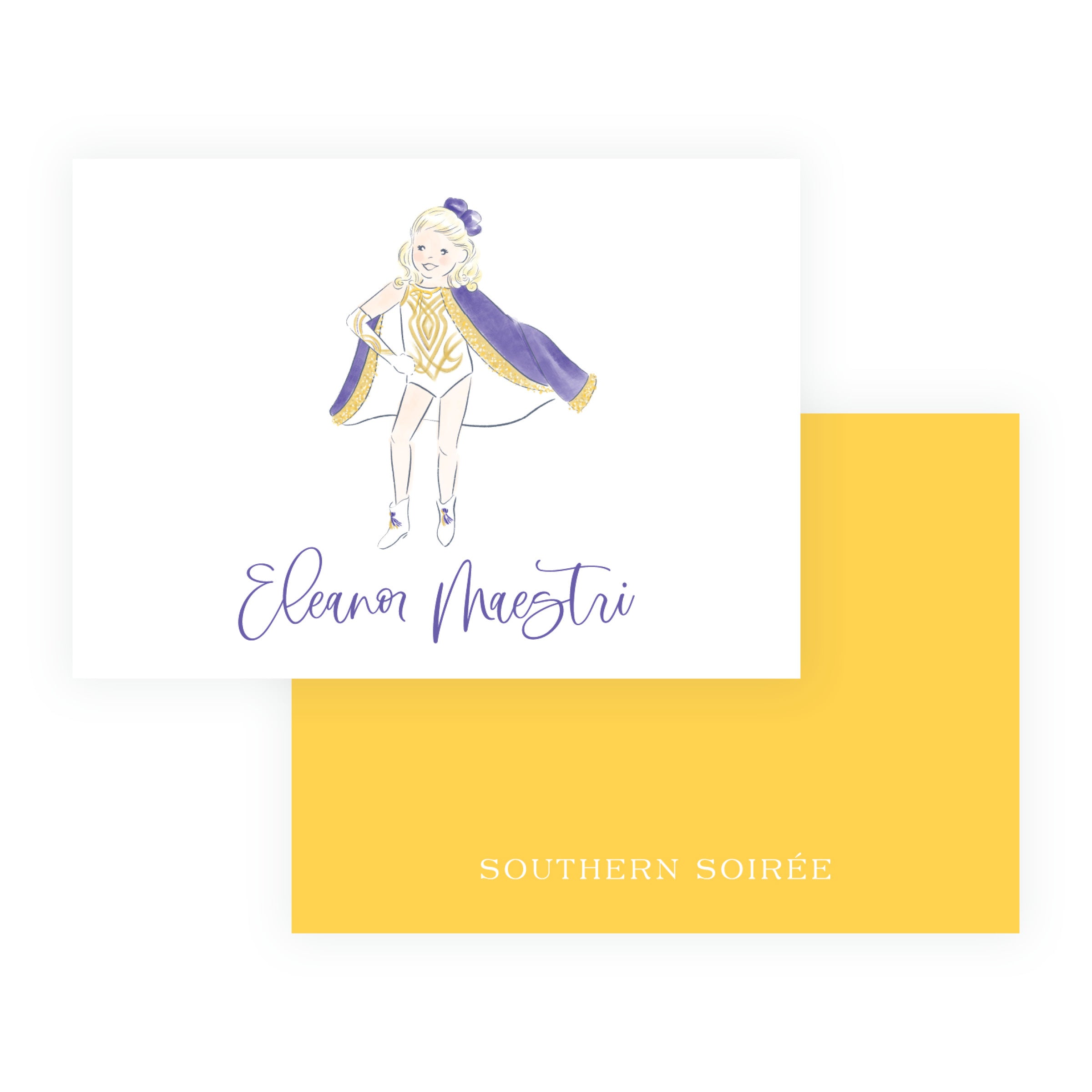 Purple and Gold Dance Team Gift Enclosure Cards – Team Spirit