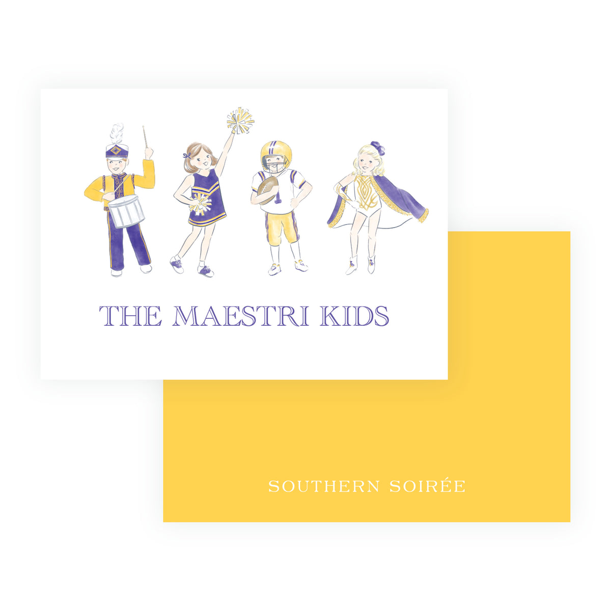 Purple and Gold Game Day Enclosure Cards – Team Spirit