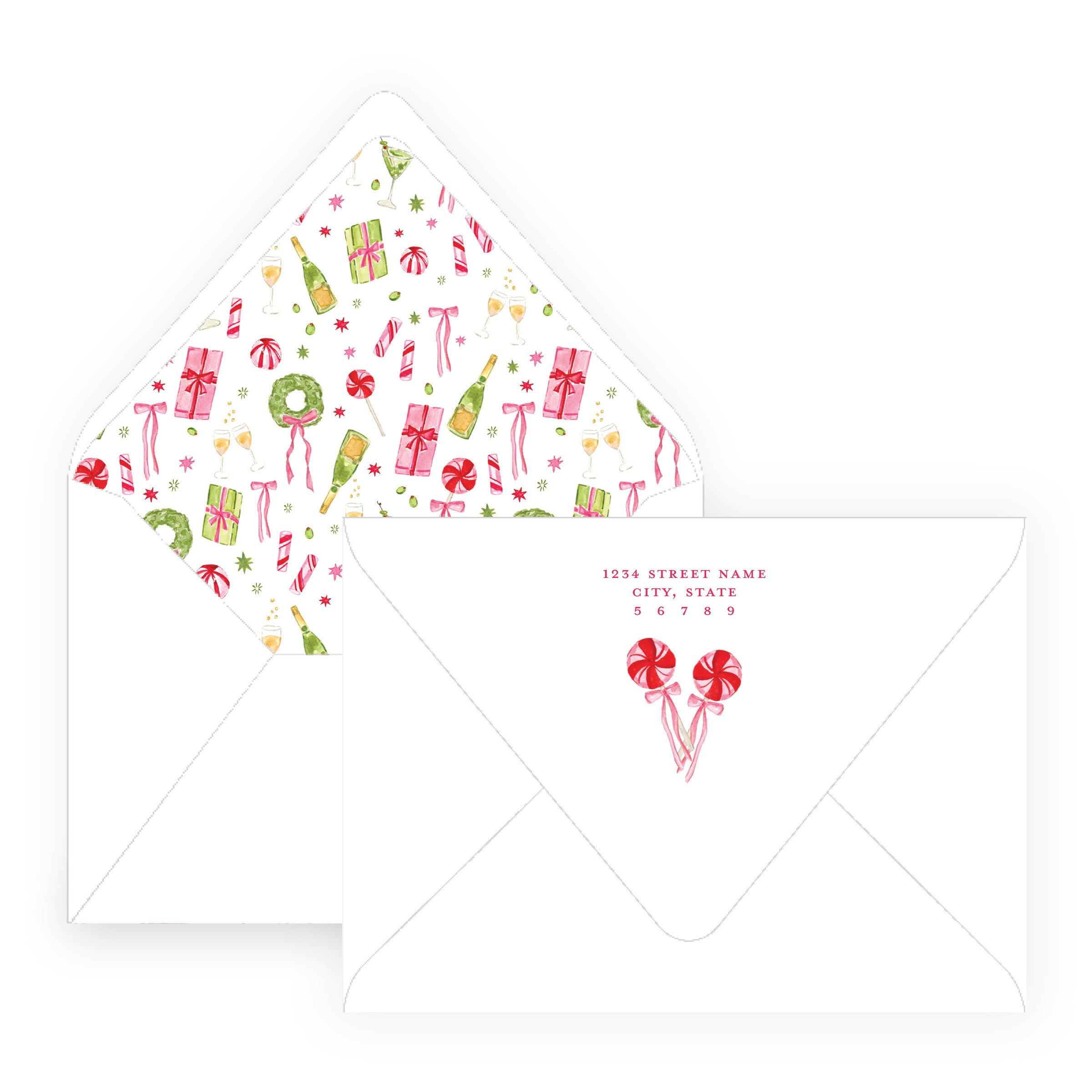 Martinis & Mistletoe Christmas Cocktail Party Invitation