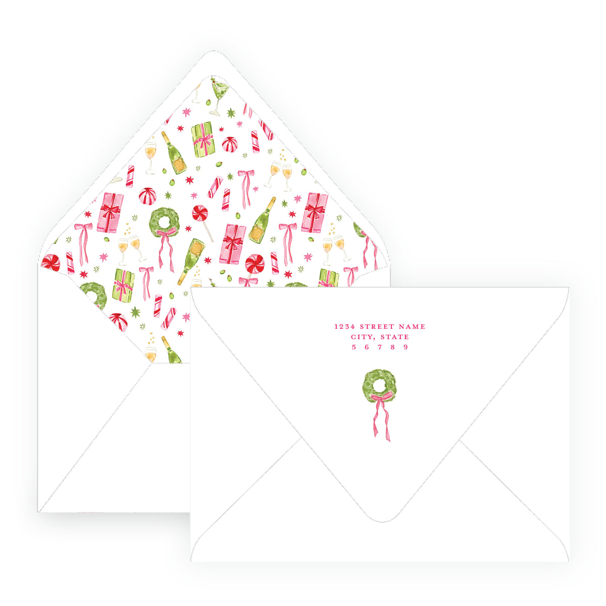Martinis & Mistletoe Christmas Cocktail Party Invitation