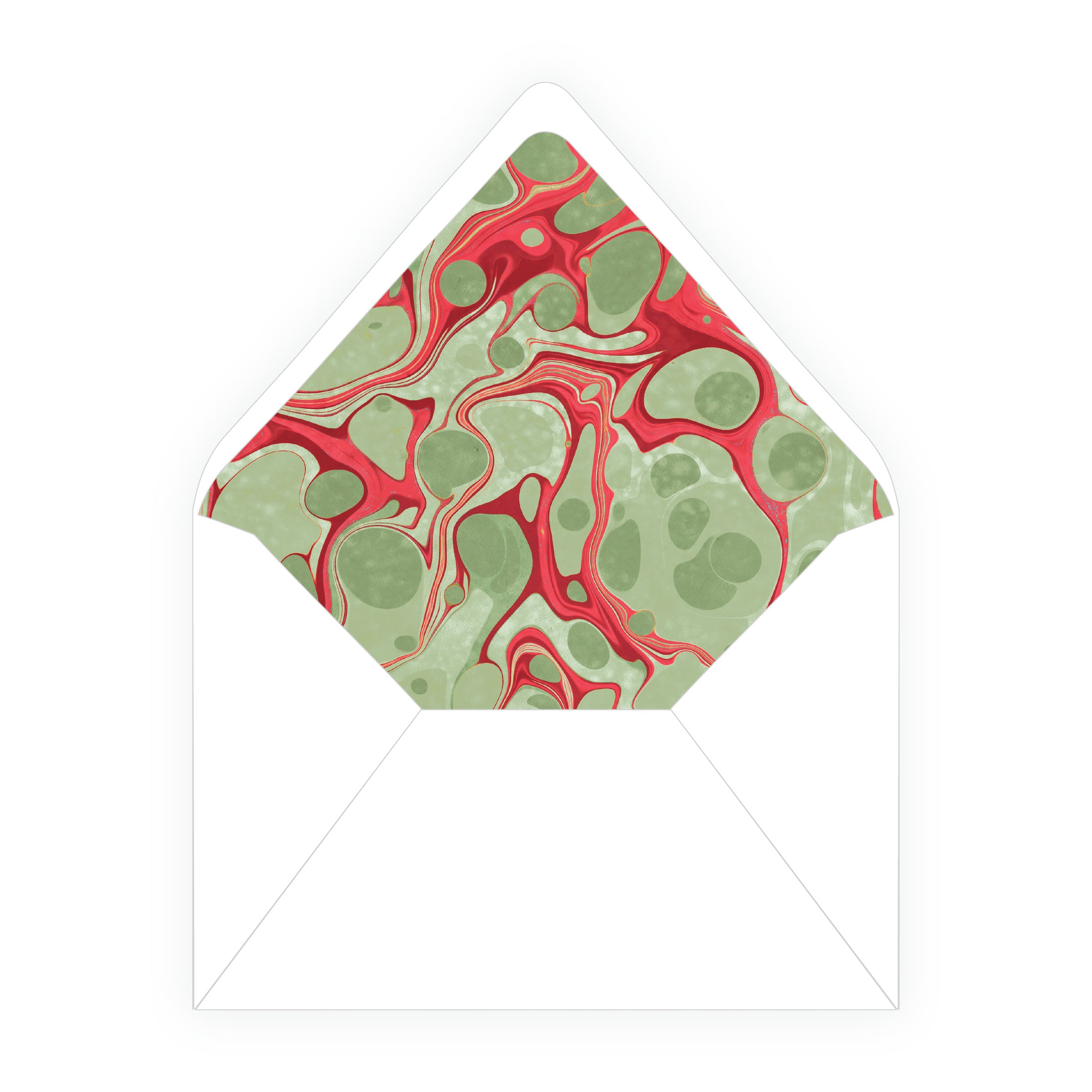 Very Merry Red & Green Christmas Card | Personalized Holiday Card