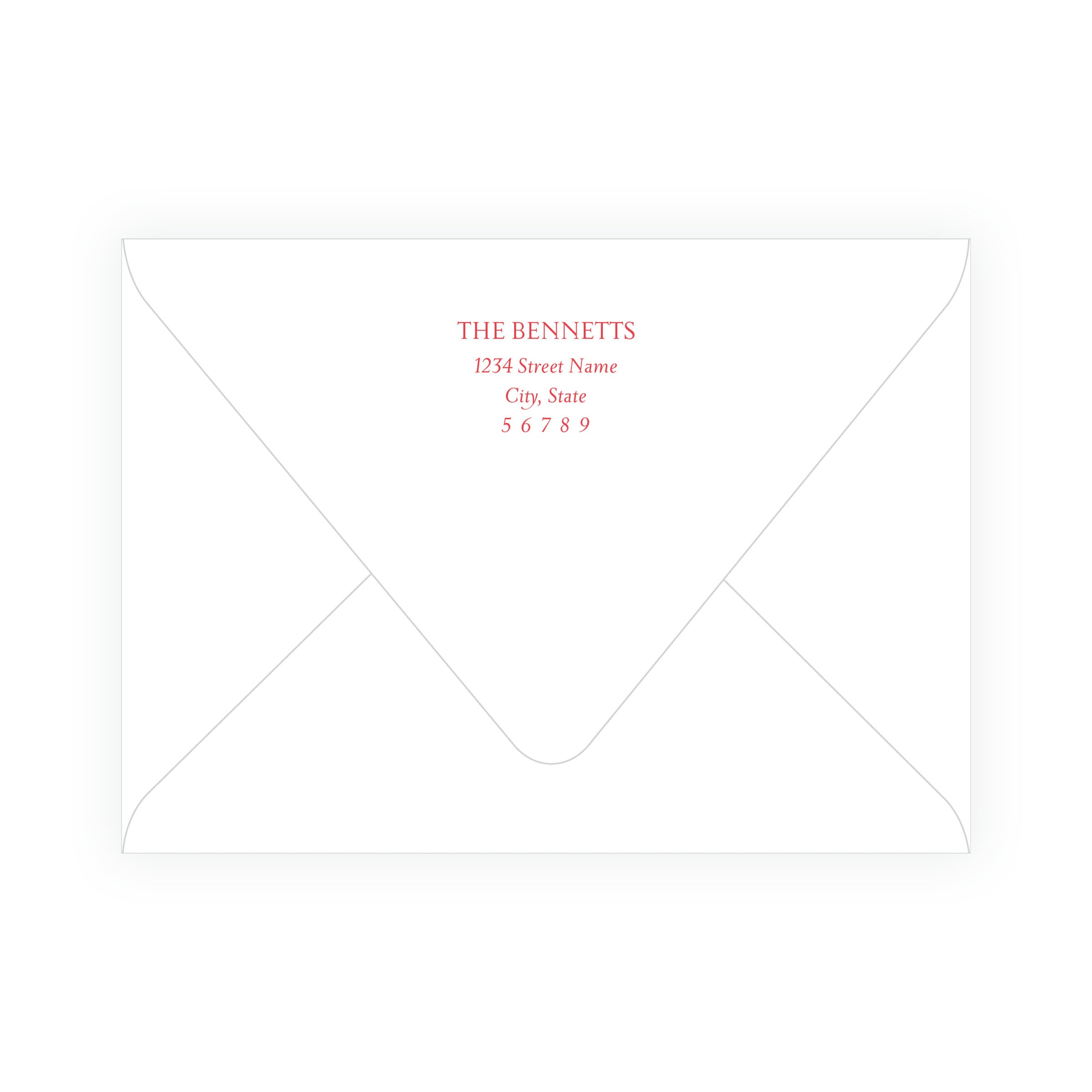 Very Merry Red & Green Christmas Card | Personalized Holiday Card