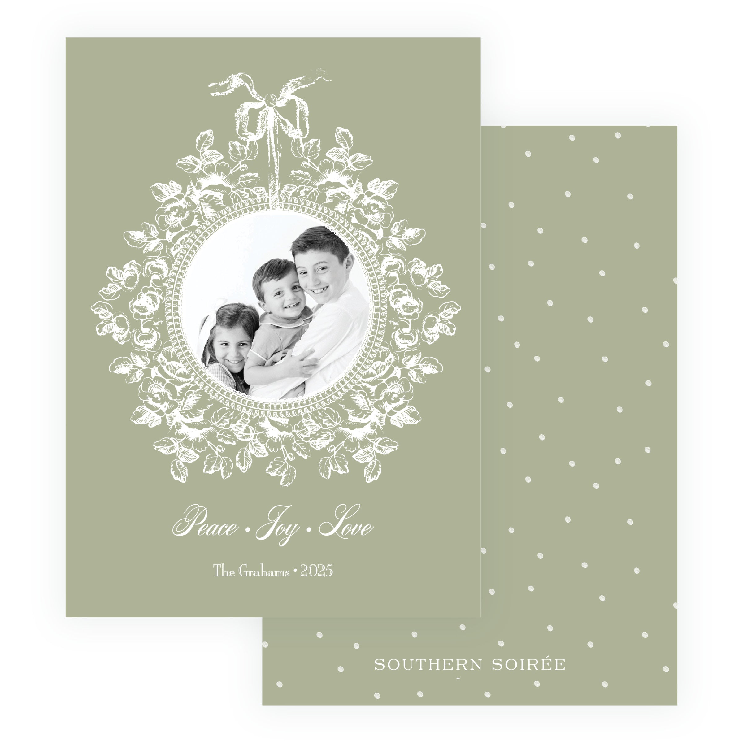 Heirloom Vintage Floral Large Crest (Customize Your Color)