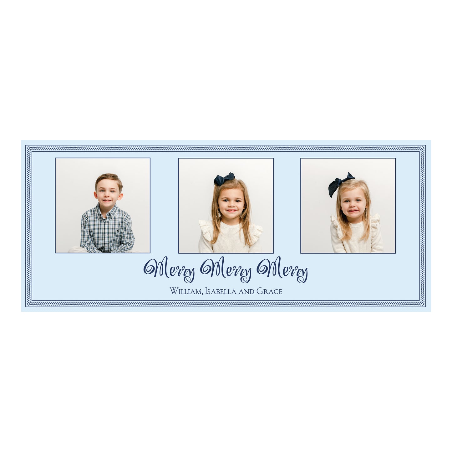 Merry Merry Merry Funky Landscape 3 Photos Holiday Slim (Customizable Colors)