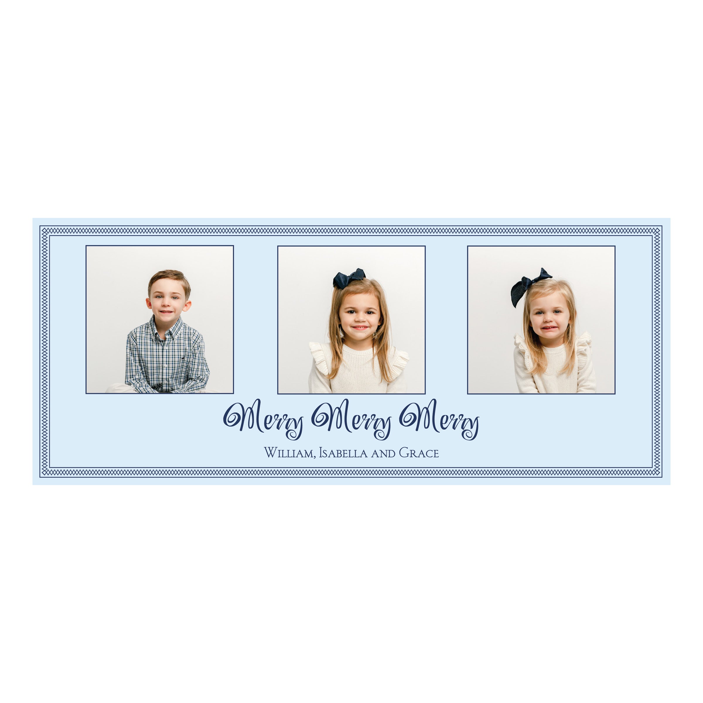 Merry Merry Merry Funky Landscape 3 Photos Holiday Slim (Customizable Colors)