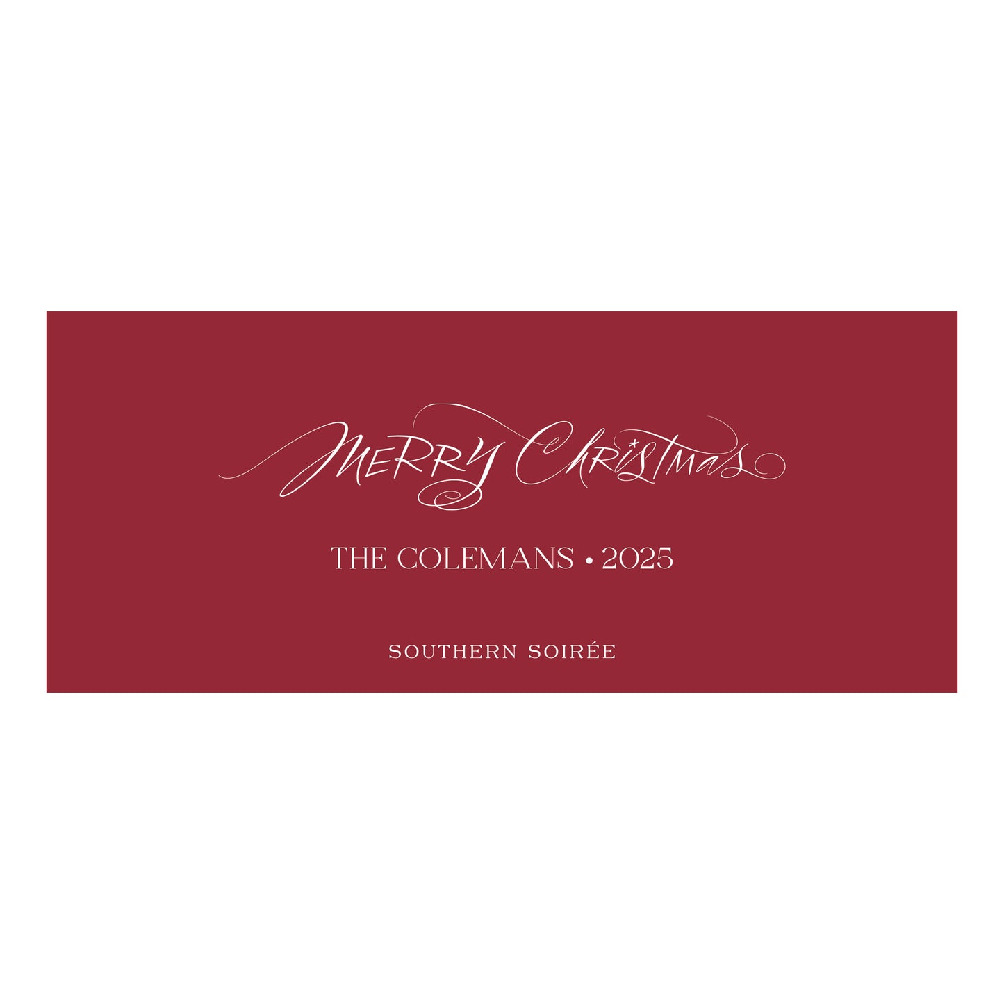 Squiggle Frame Landscape 3 Photos Holiday Slim (Customizable Colors)