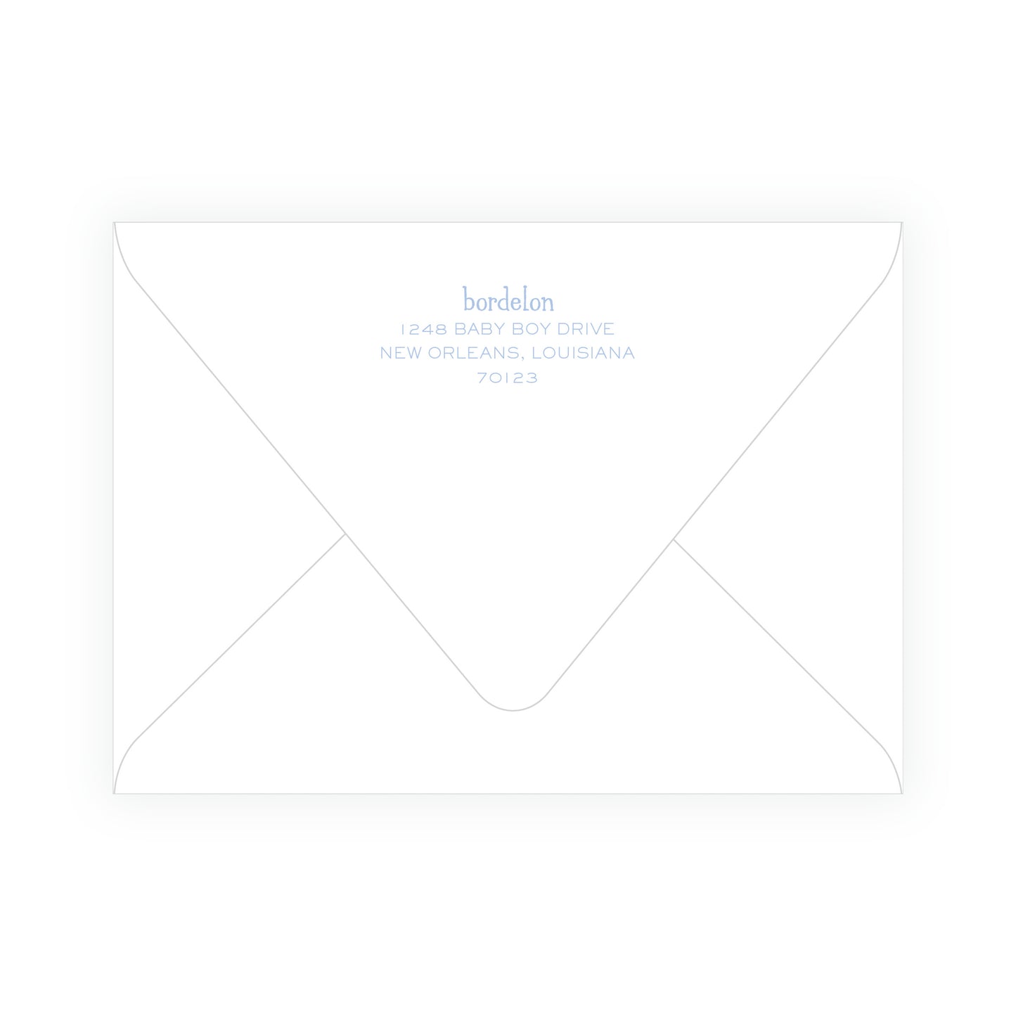 Baby Bleu Heirloom Storybook Crest Invitation