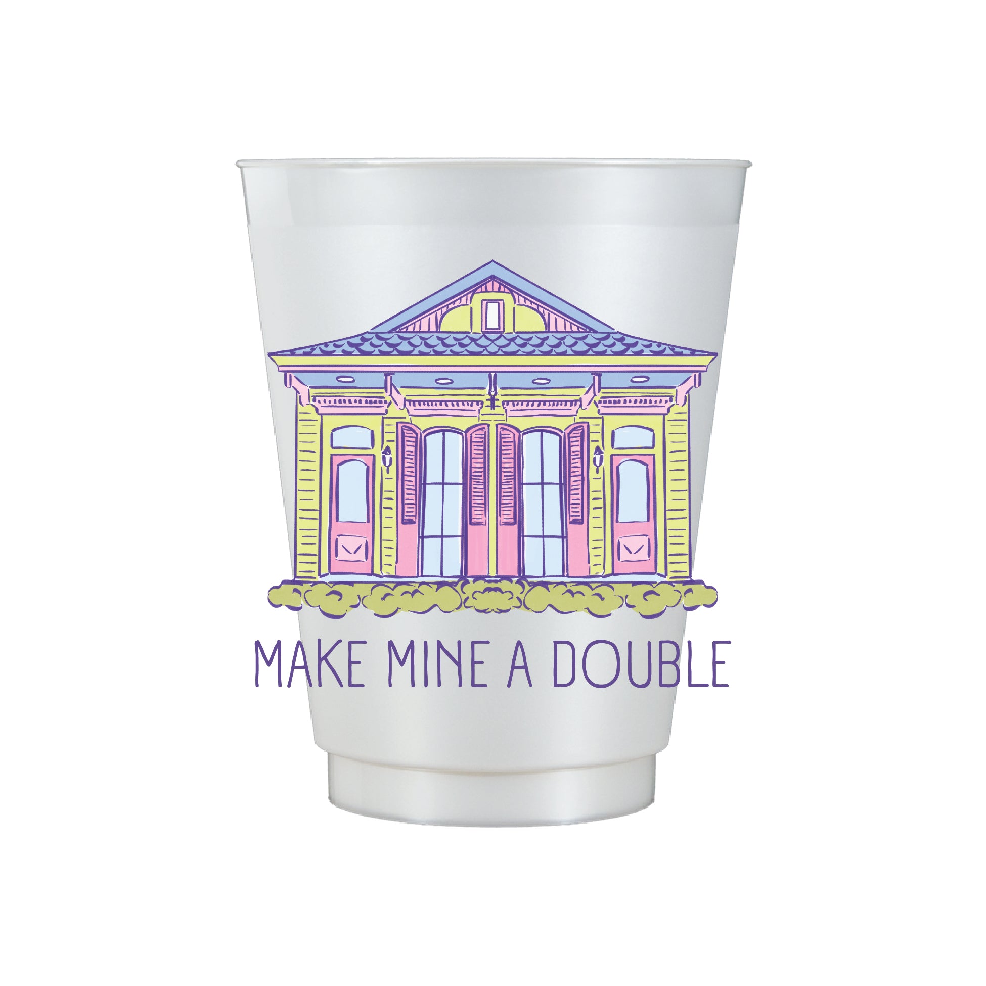 Make Mine a Double New Orleans Frosted Cups | Shotgun House Party Cups