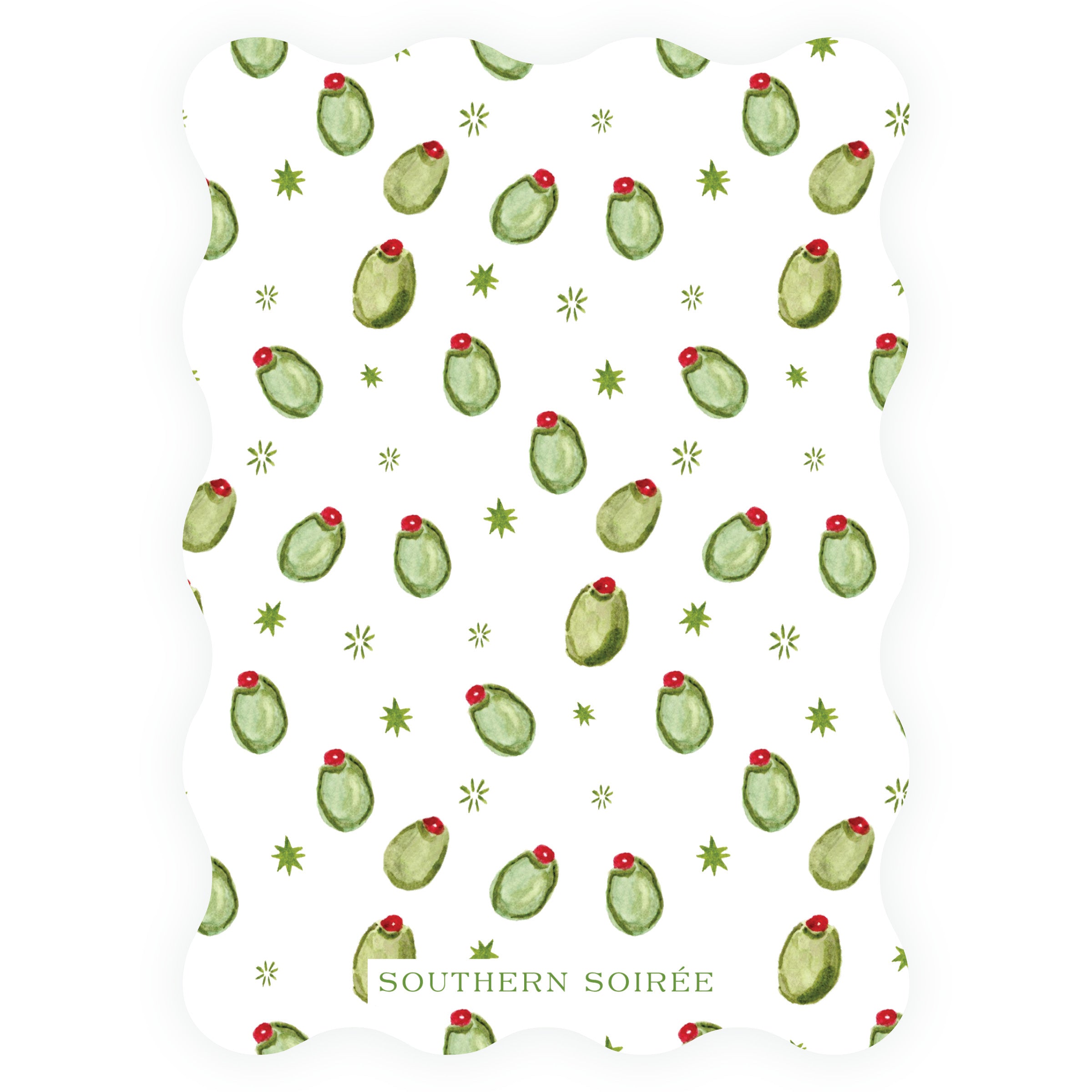 Just a tini bit...Martini Time Oval Wavy Die Cut Shape