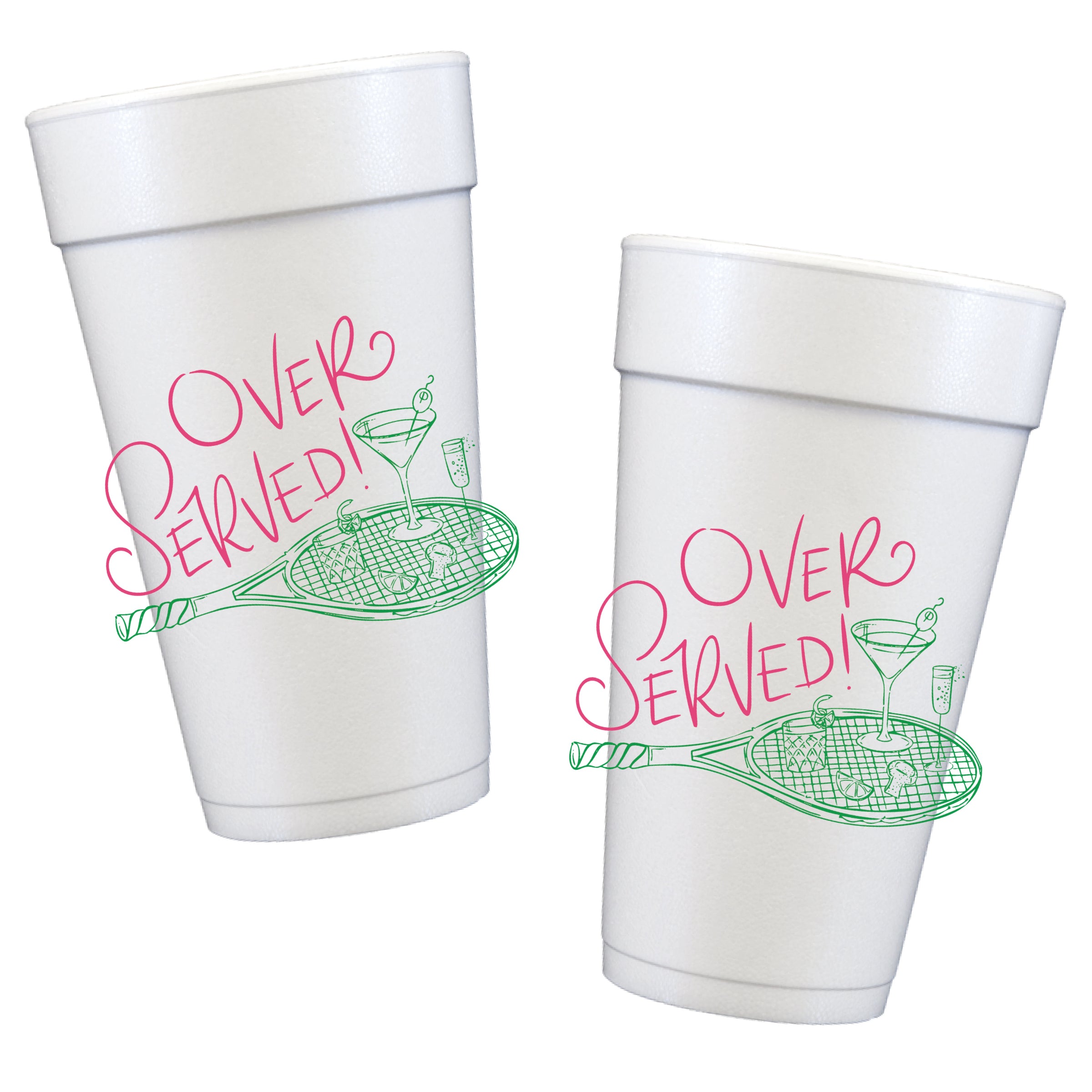 Over Served Styrofoam Cups