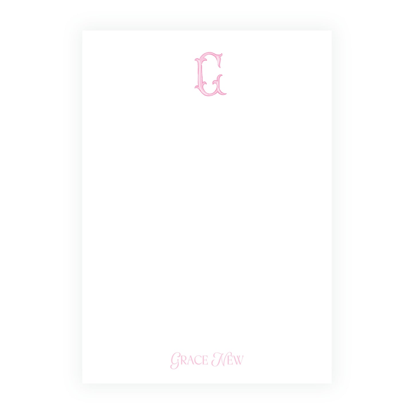 The Bloomed Letter Pink Notepad 5 x 7