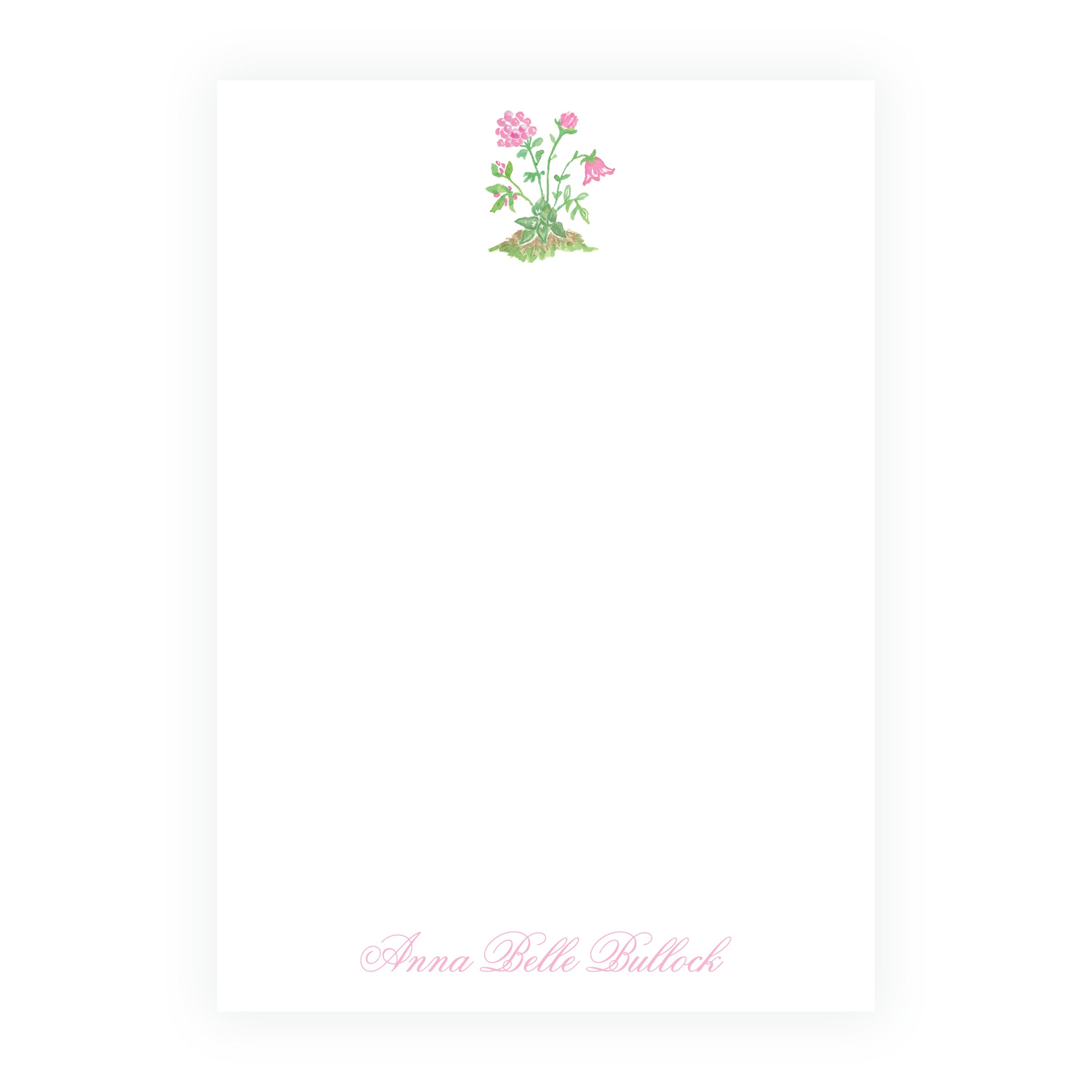 Personalized Tiny Petals garden bloom floral notepad