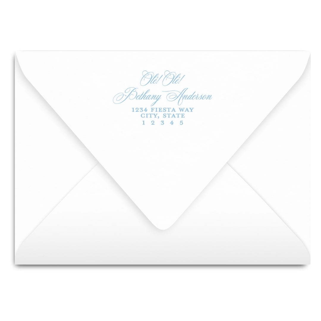 Olé Olé Fiesta Blue Invitation