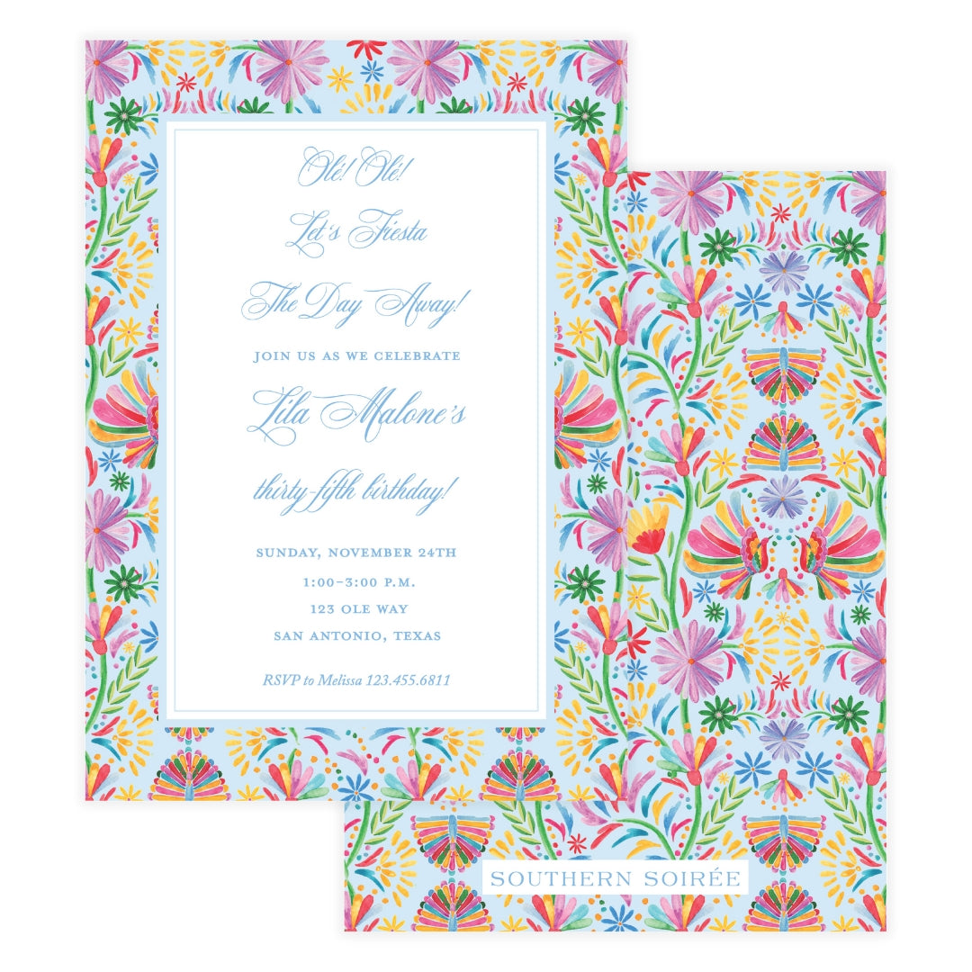 Olé Olé Fiesta Blue Invitation
