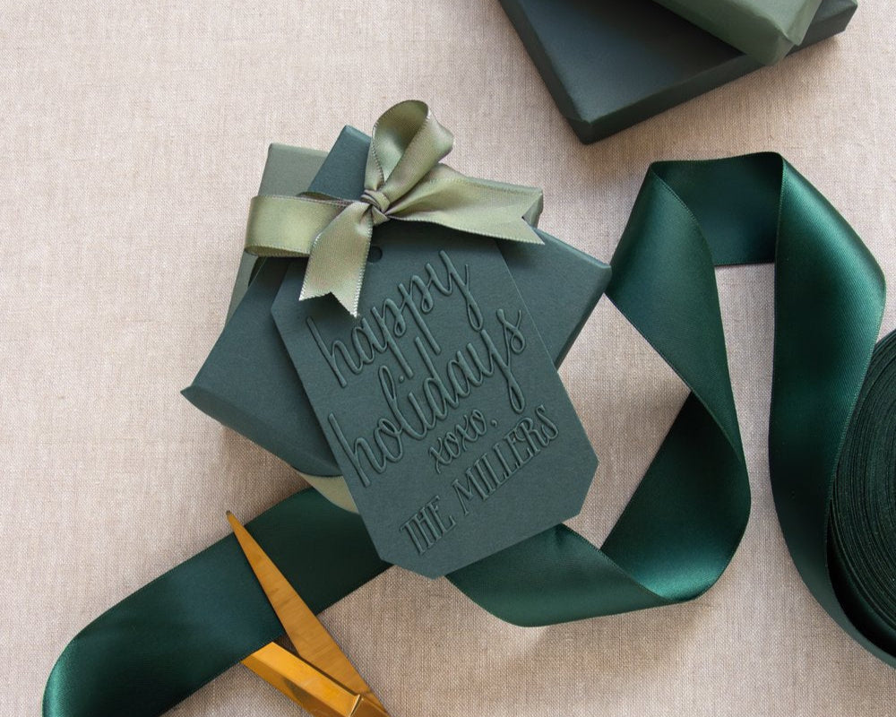 Happy Holidays Gift Tag - T504 (with emboss)