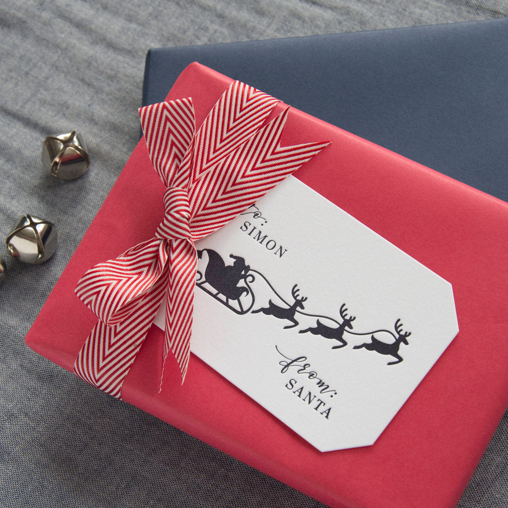 Santa Sleigh Gift Tag T201