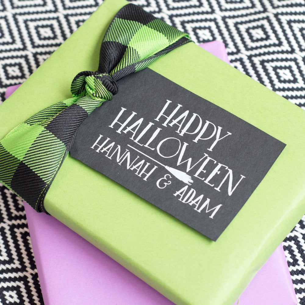 Happy Halloween Broom Gift Tag T305