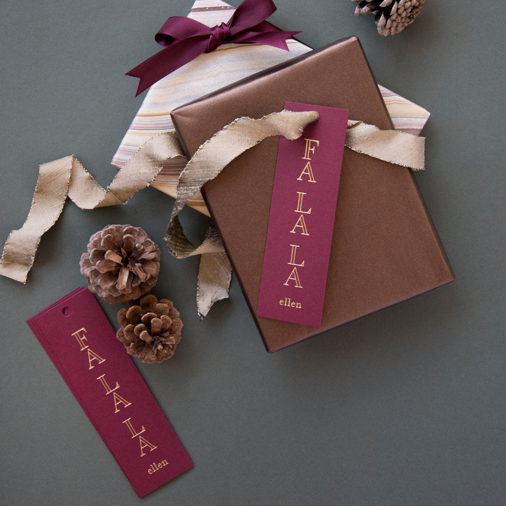 Fa La La Skinny Gift Tag T330