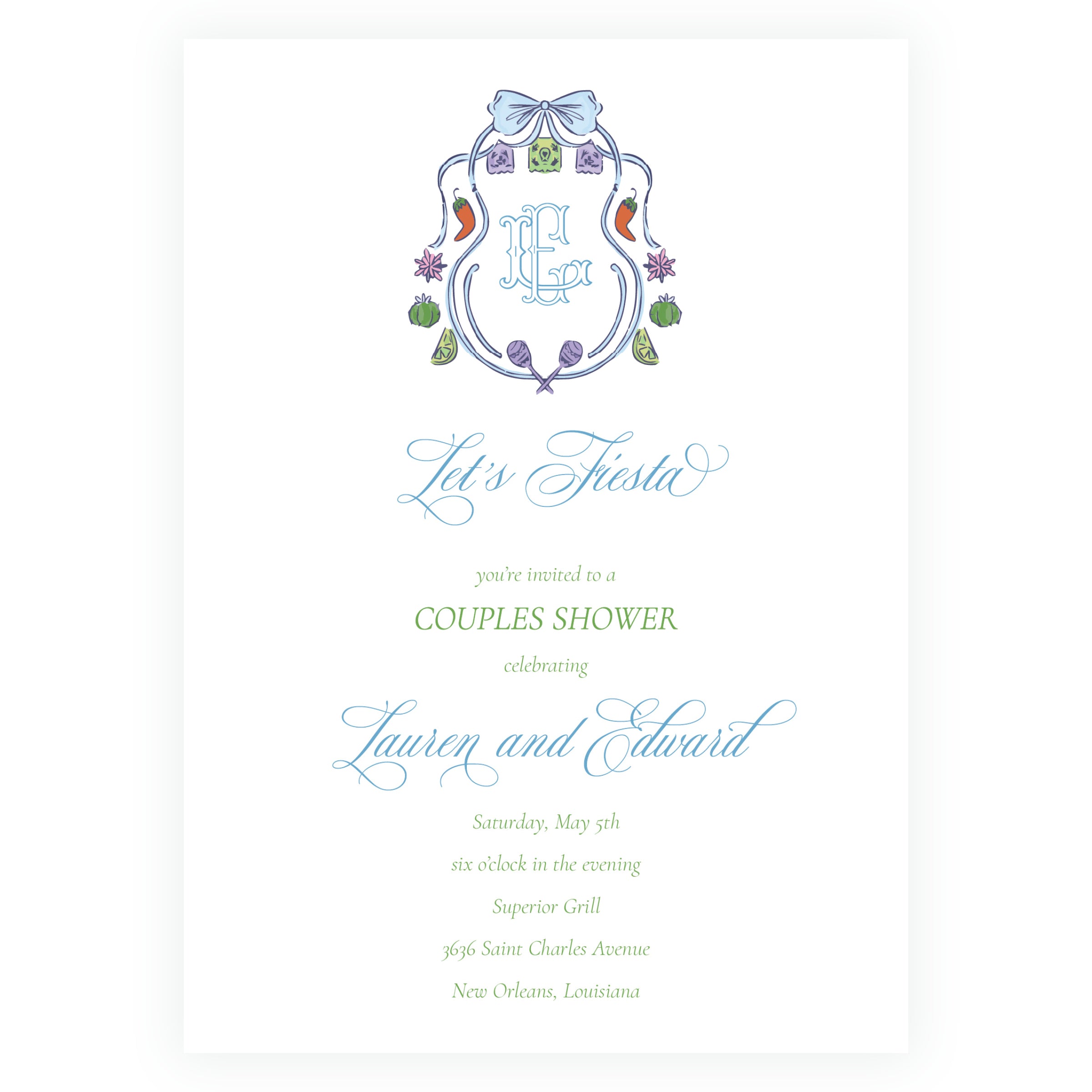 Fiesta Crest Invitation