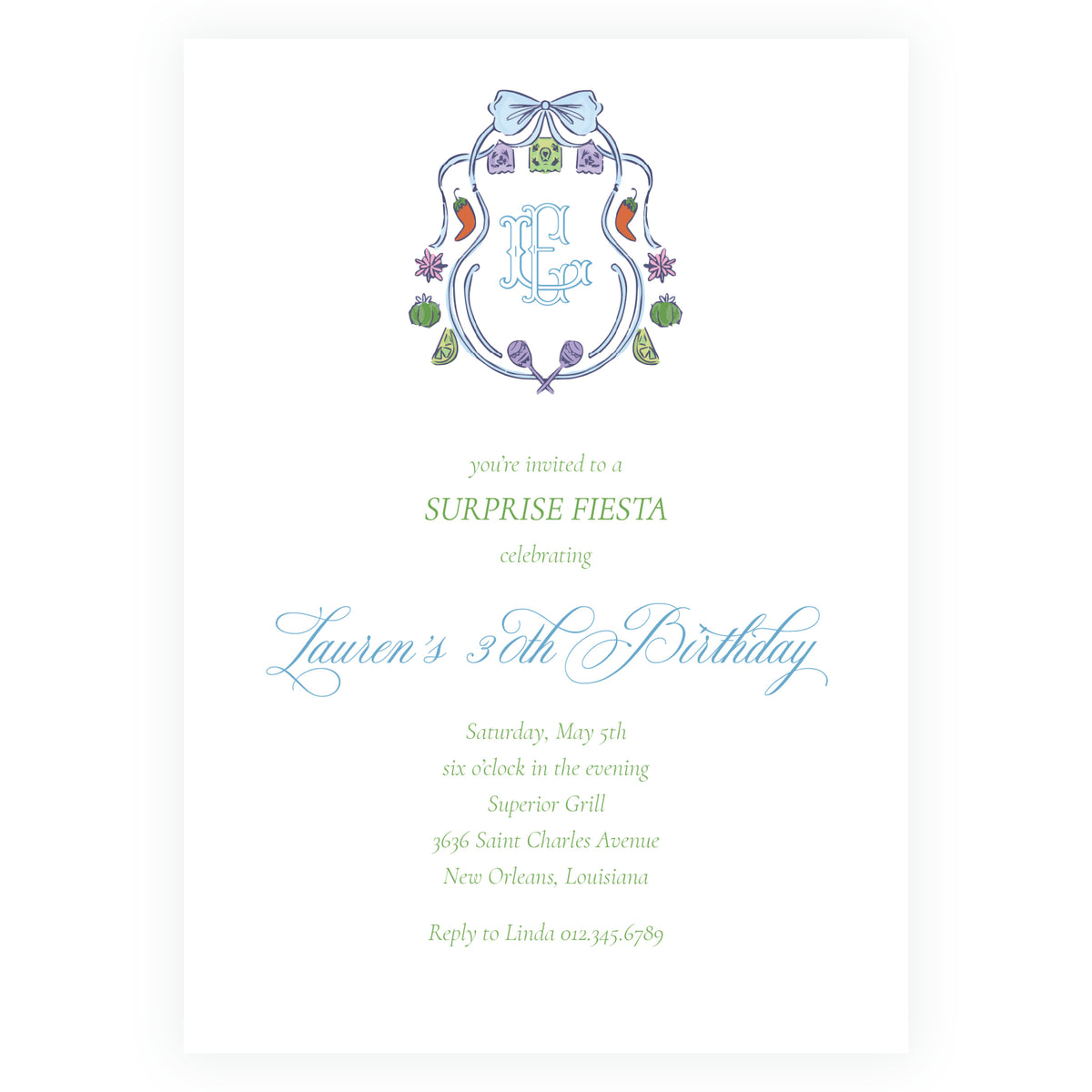 Fiesta Crest Invitation