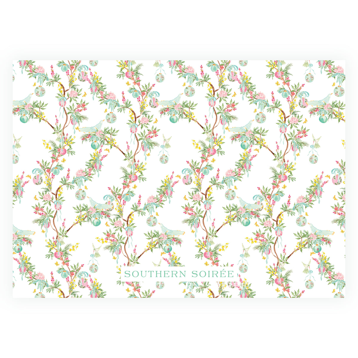 Parisian Noël Botanical Landscape Christmas Photo Card