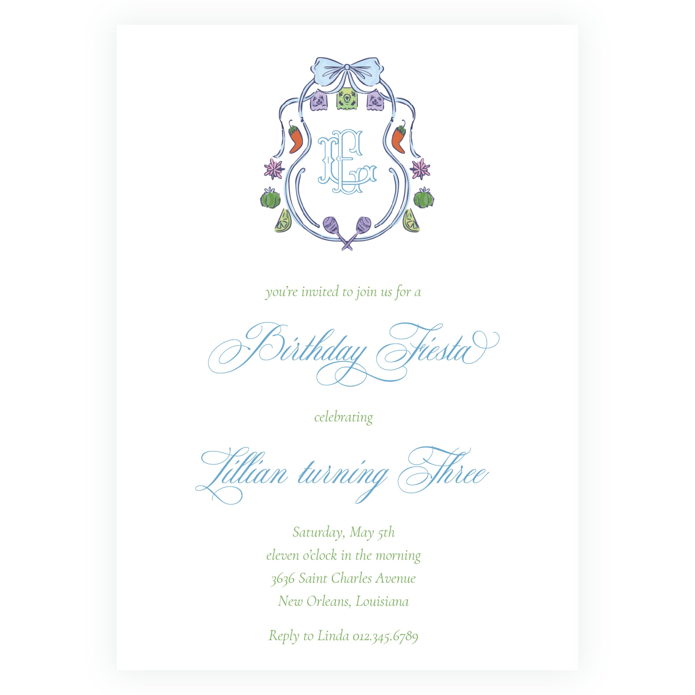 Fiesta Crest Invitation