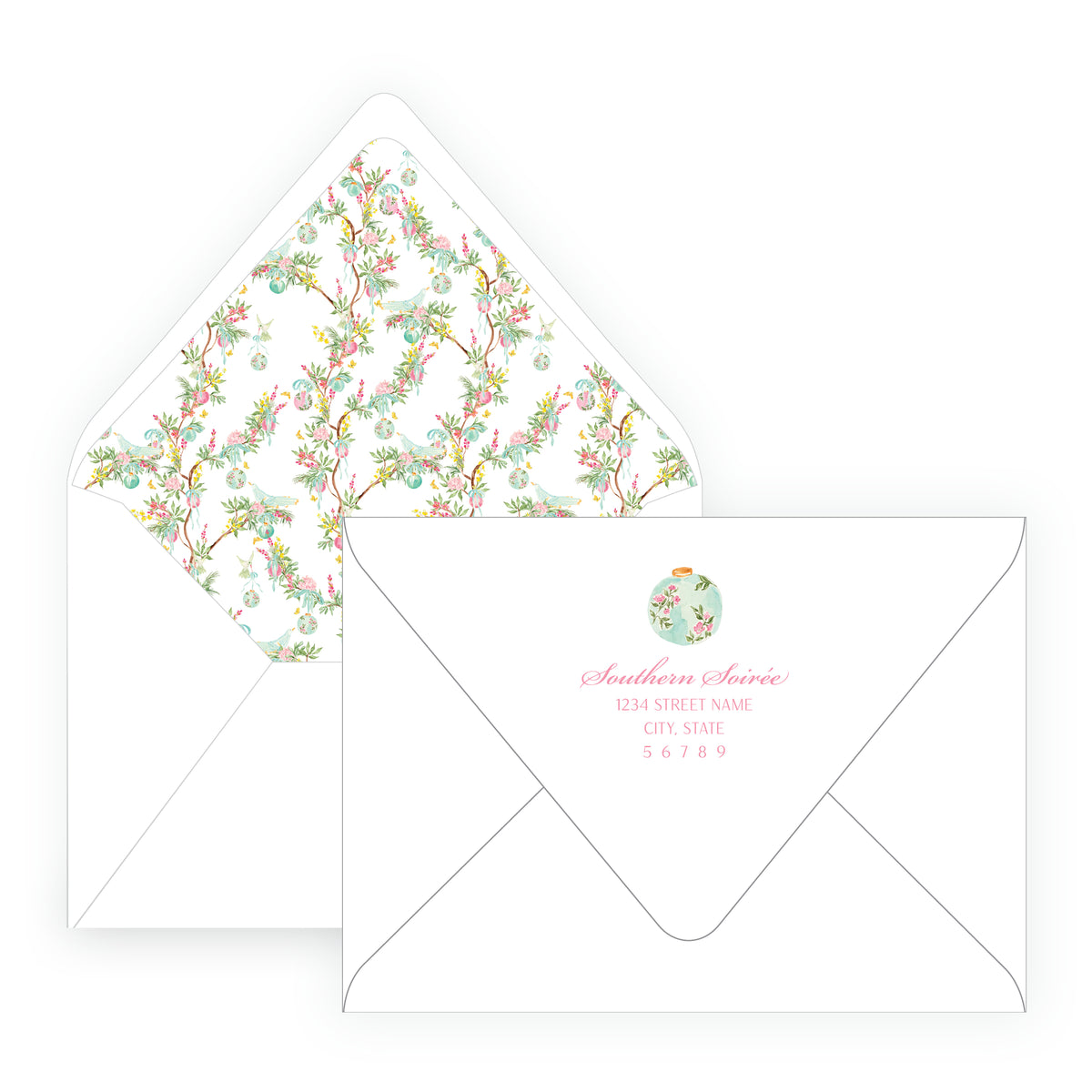 Parisian Noël Garland Christmas Photo Card