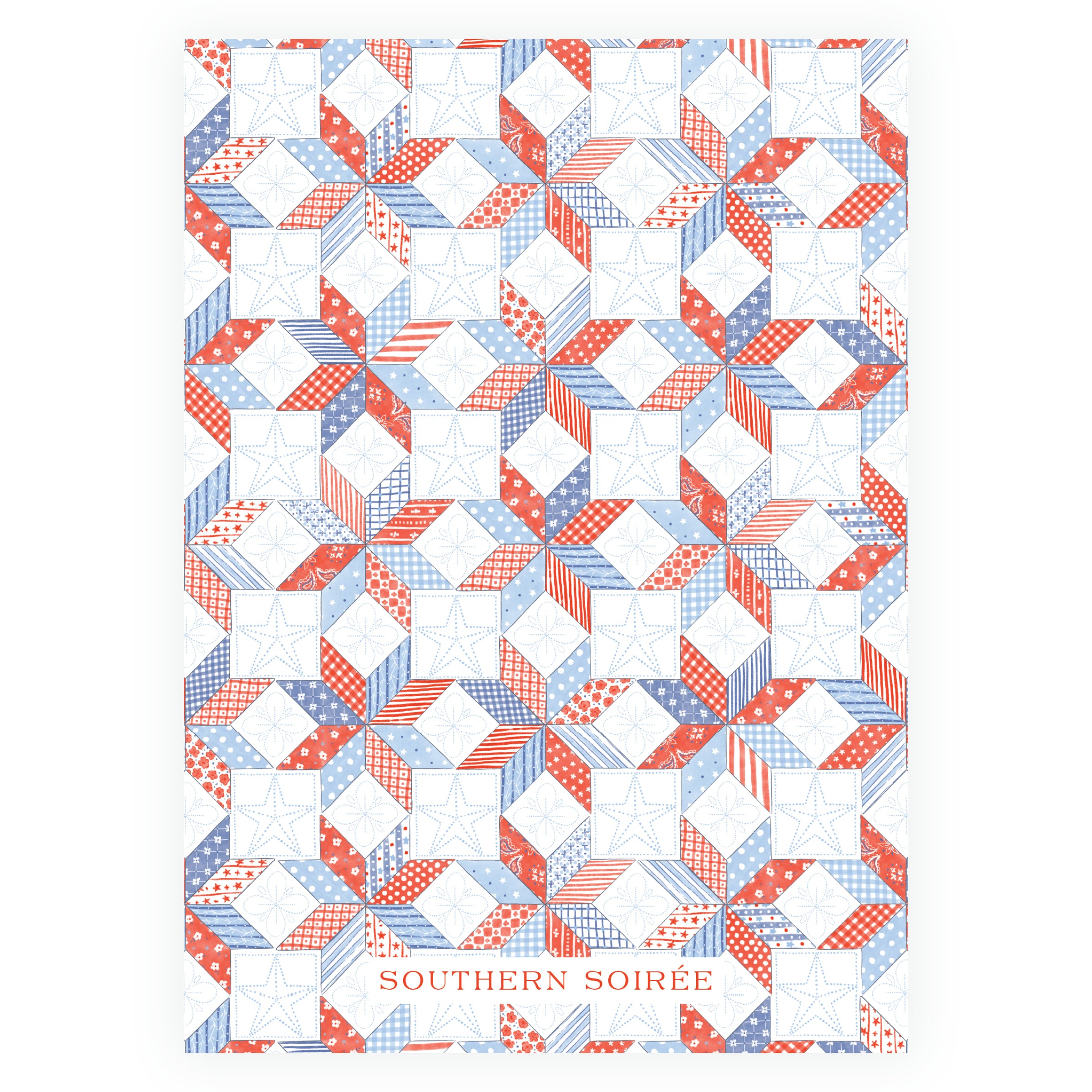 Sweet Liberty Americana Crest Invitation
