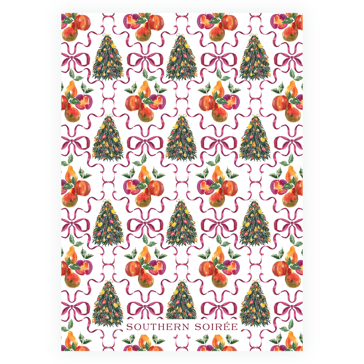 Sugar Plum Ribbon Frame Holiday Photo Card