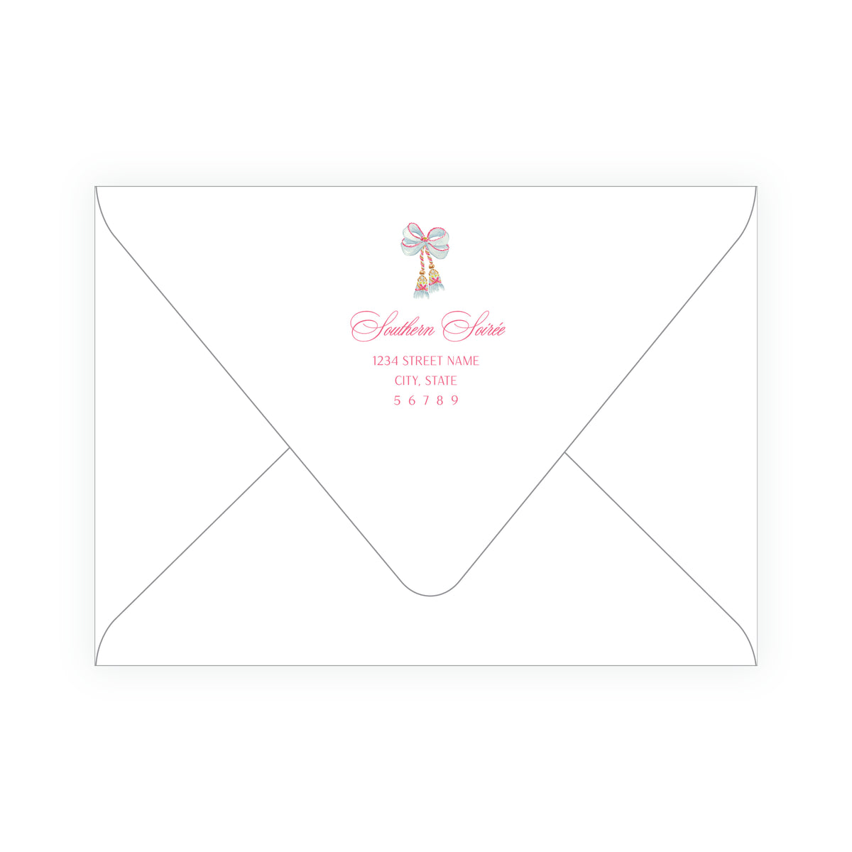 Regency Tassels Trim Christmas Photo Card