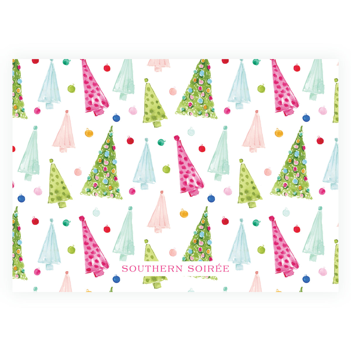 Vintage Cheer Ornament Tree Holiday Photo Card