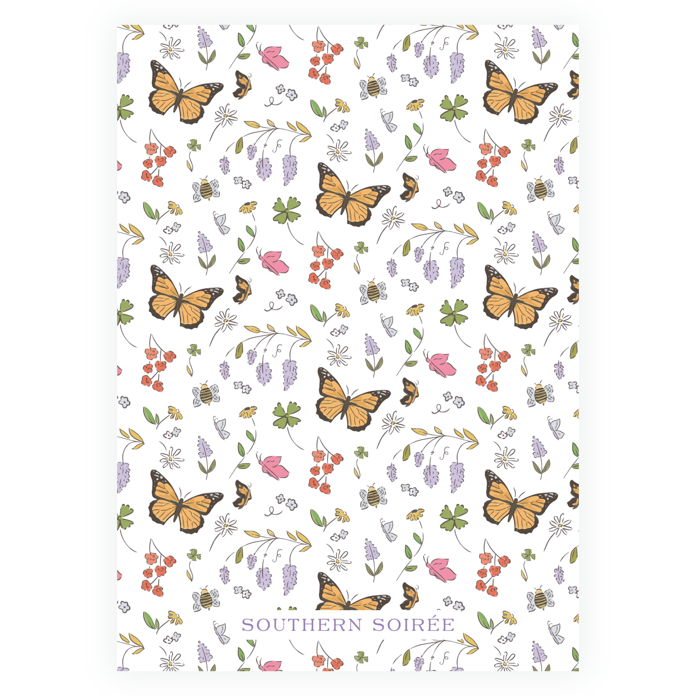 Butterfly Garden Crest Invitation