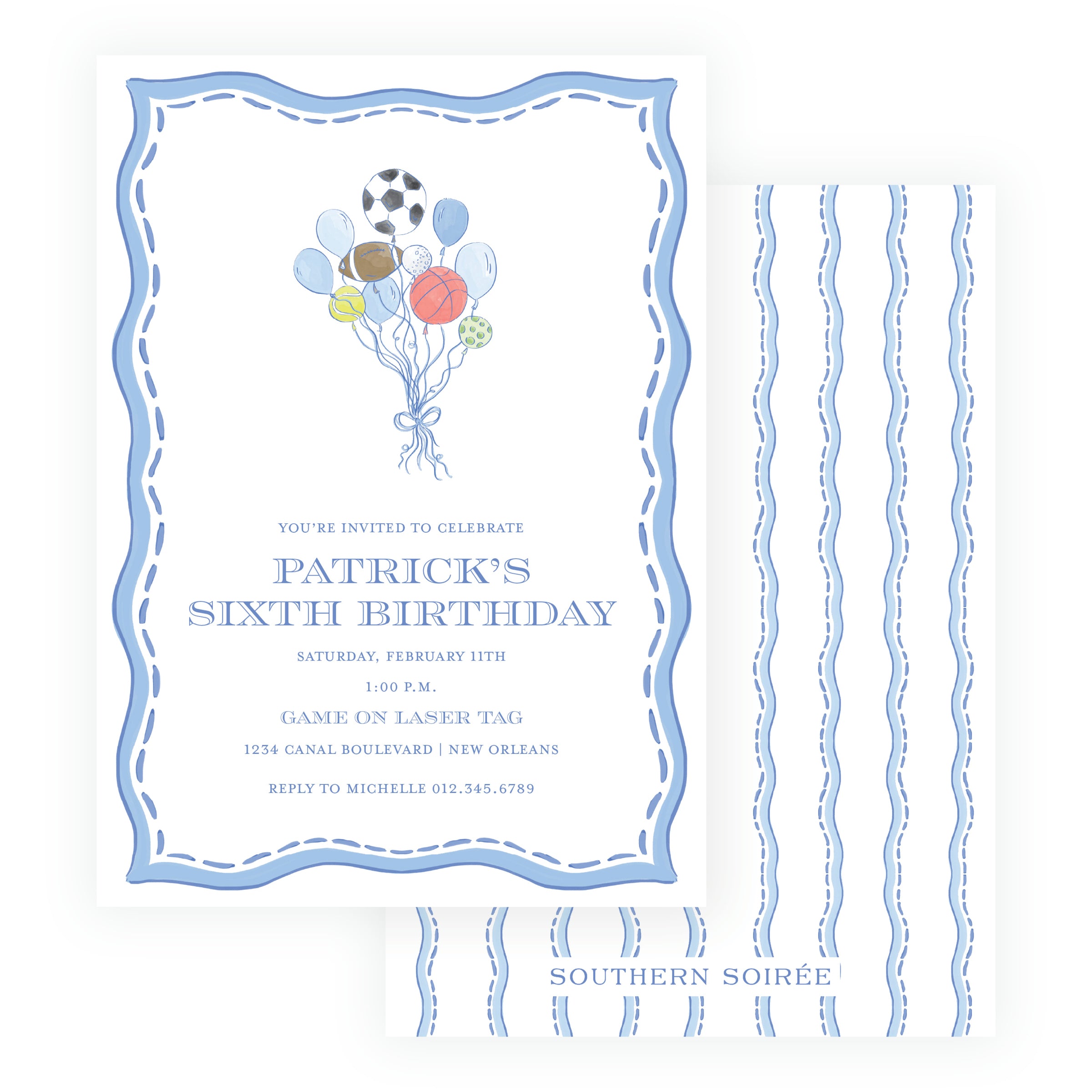 Sport Balloons Invitation