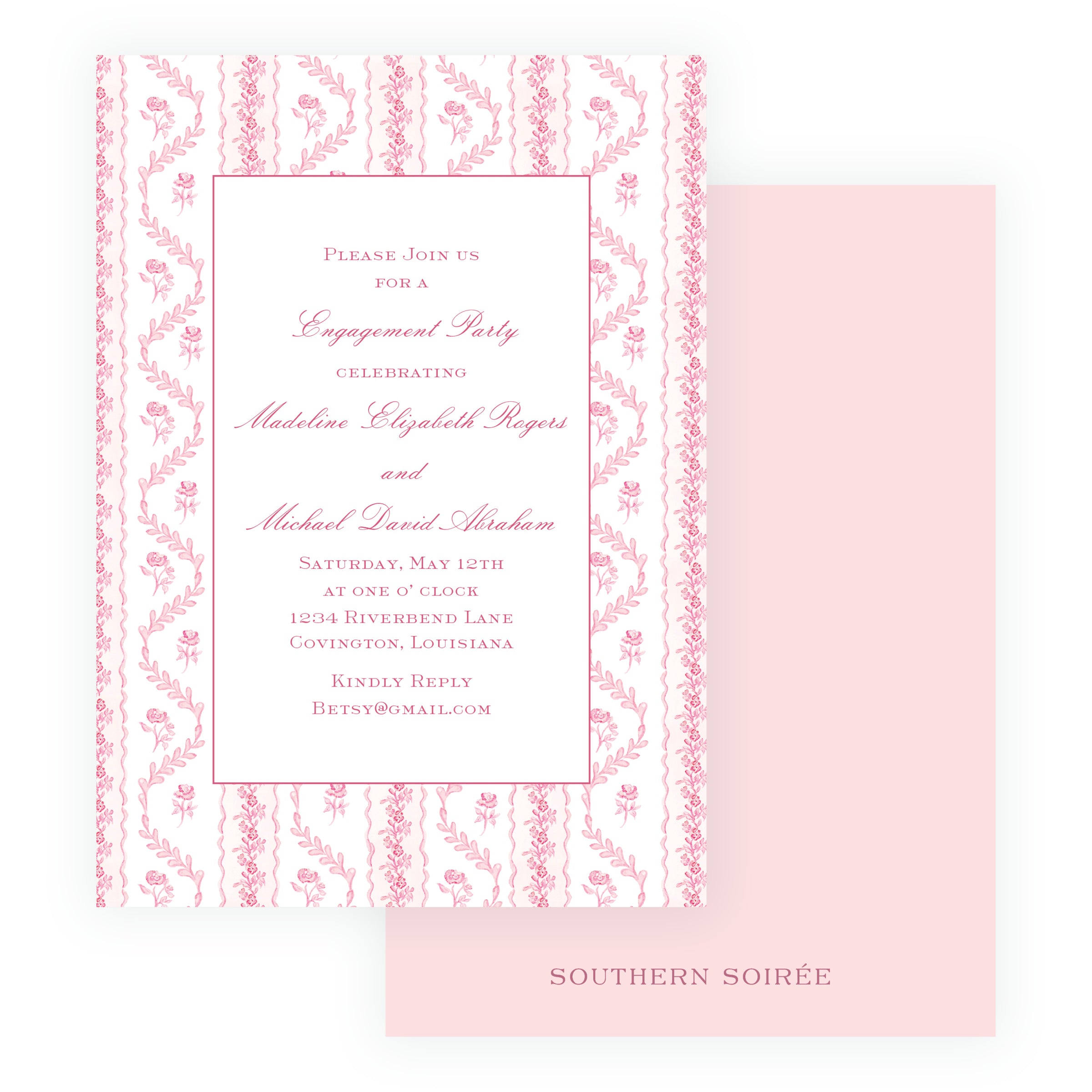 Pinkies Out Pink Invitation