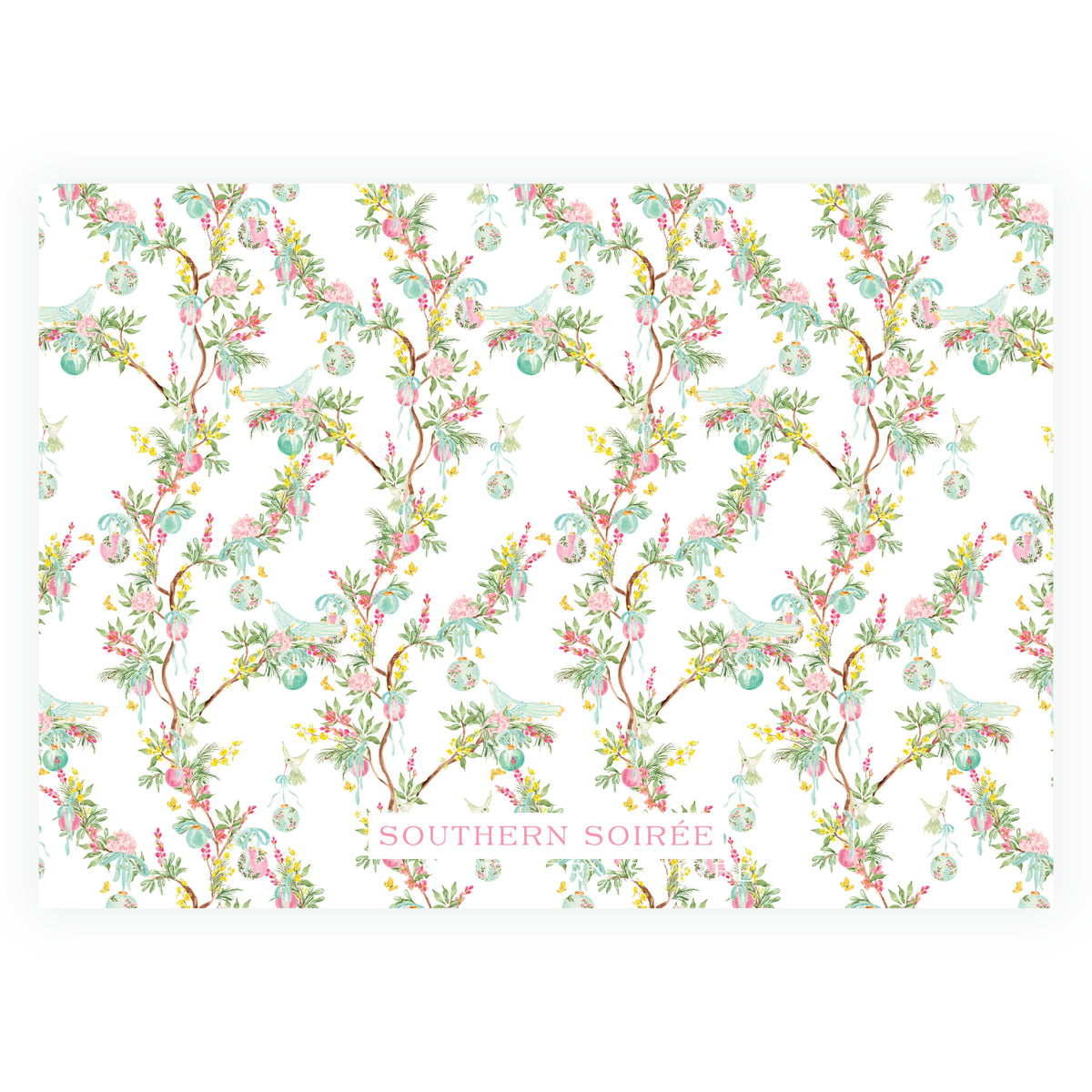 Parisian Noël Botanical Landscape Christmas Photo Card