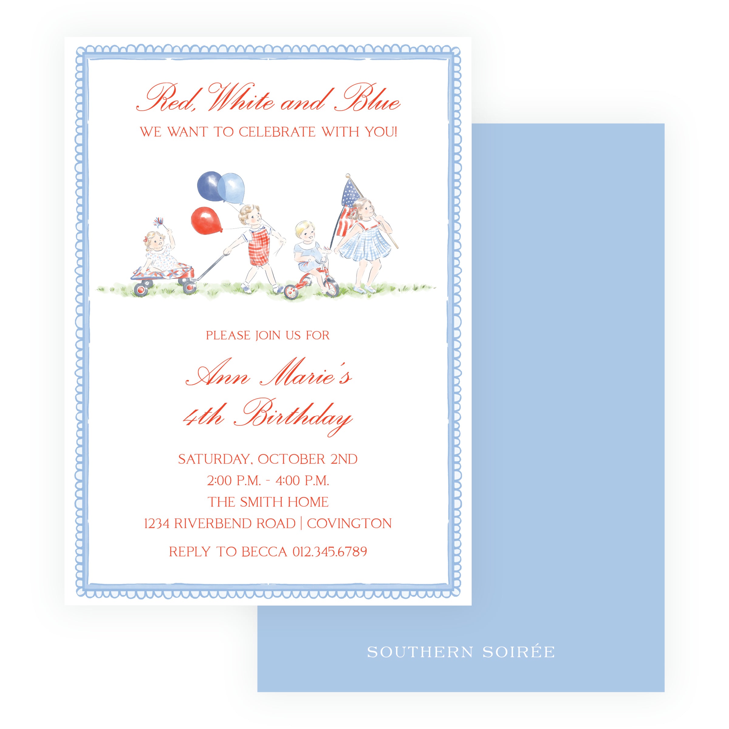 Sweet Liberty Parade Invitation