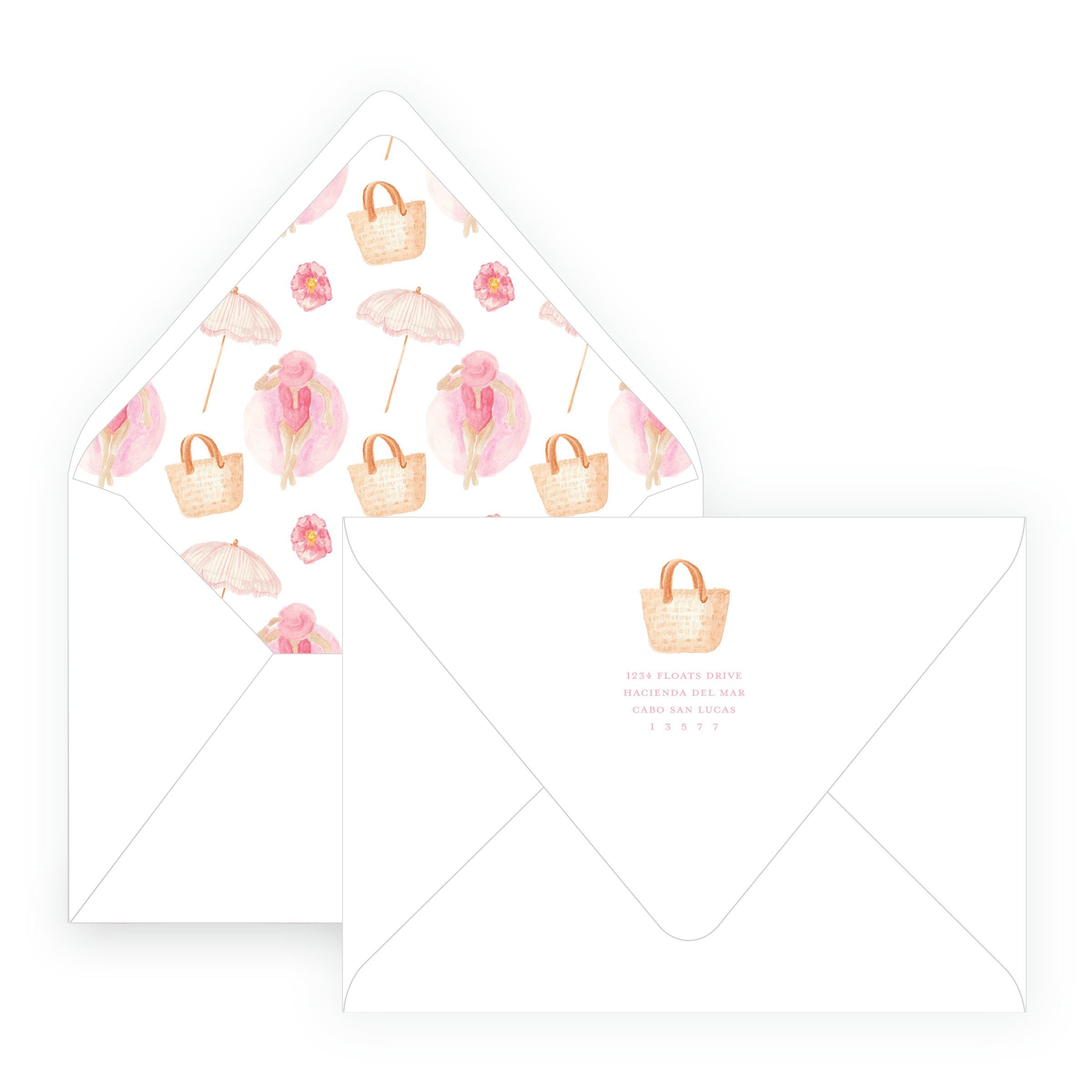 Pink Landscape Bachelorette Invitation | Floats & Fête