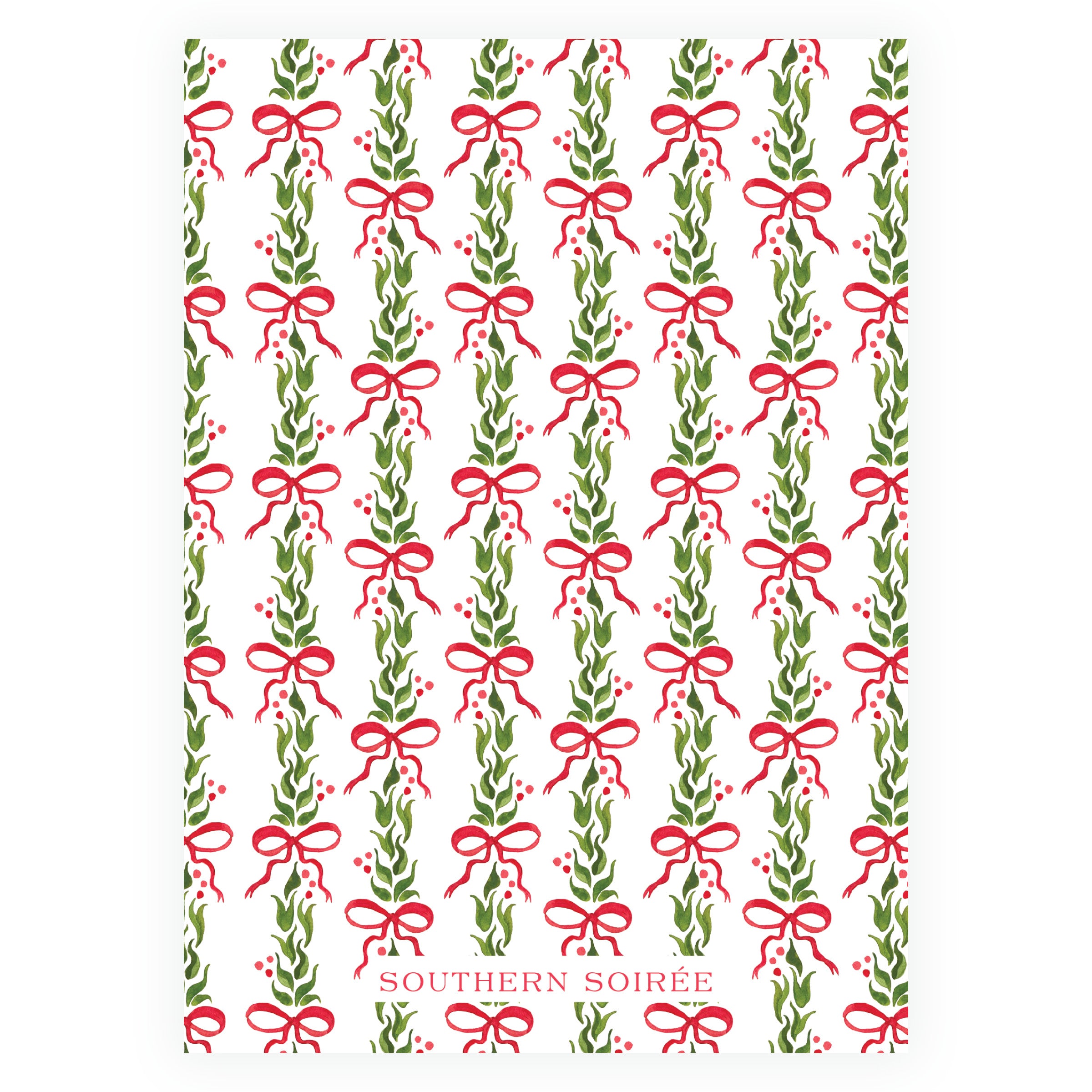 Classic Holly Garland Frame Red