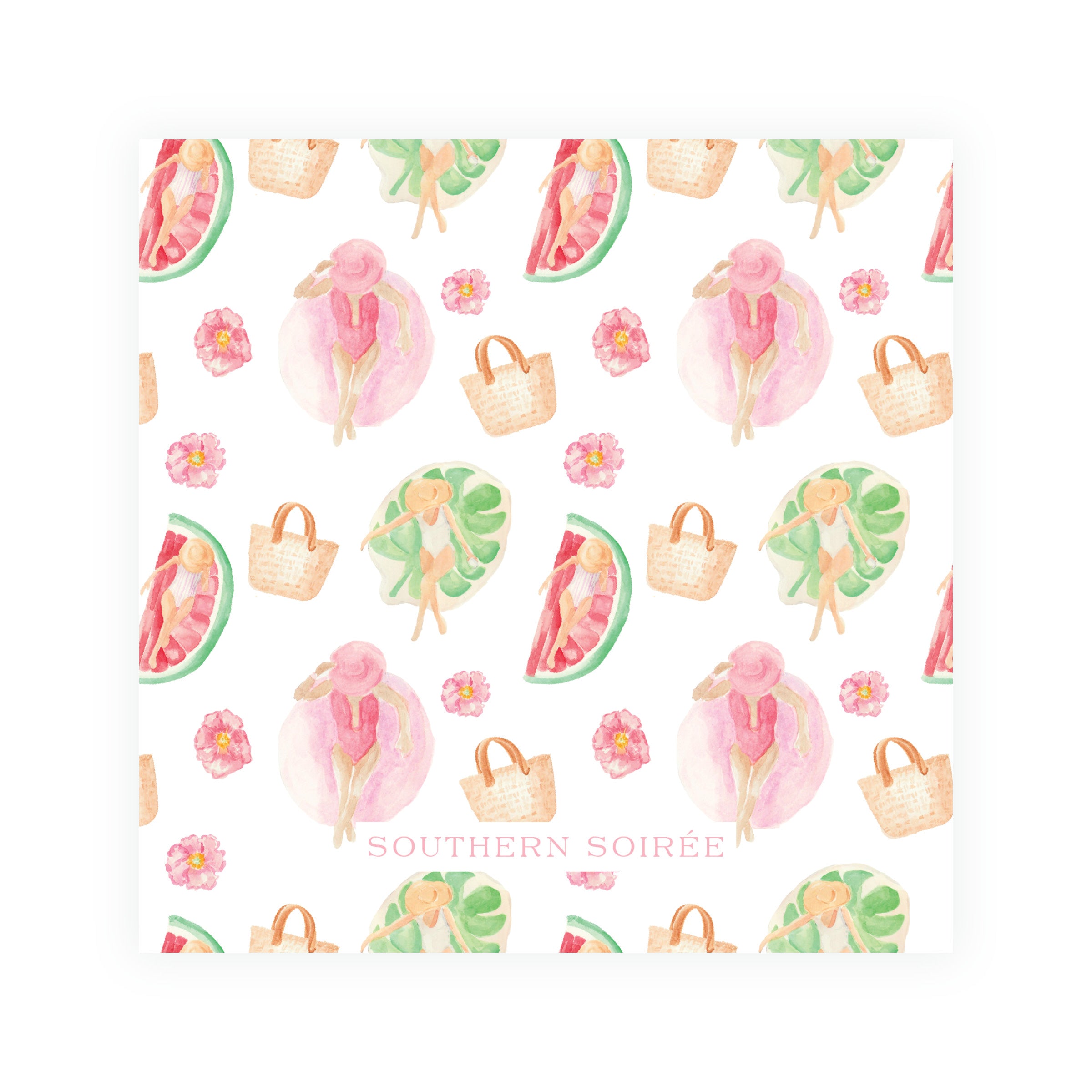 Floats & Fete Bachelorette Square Card