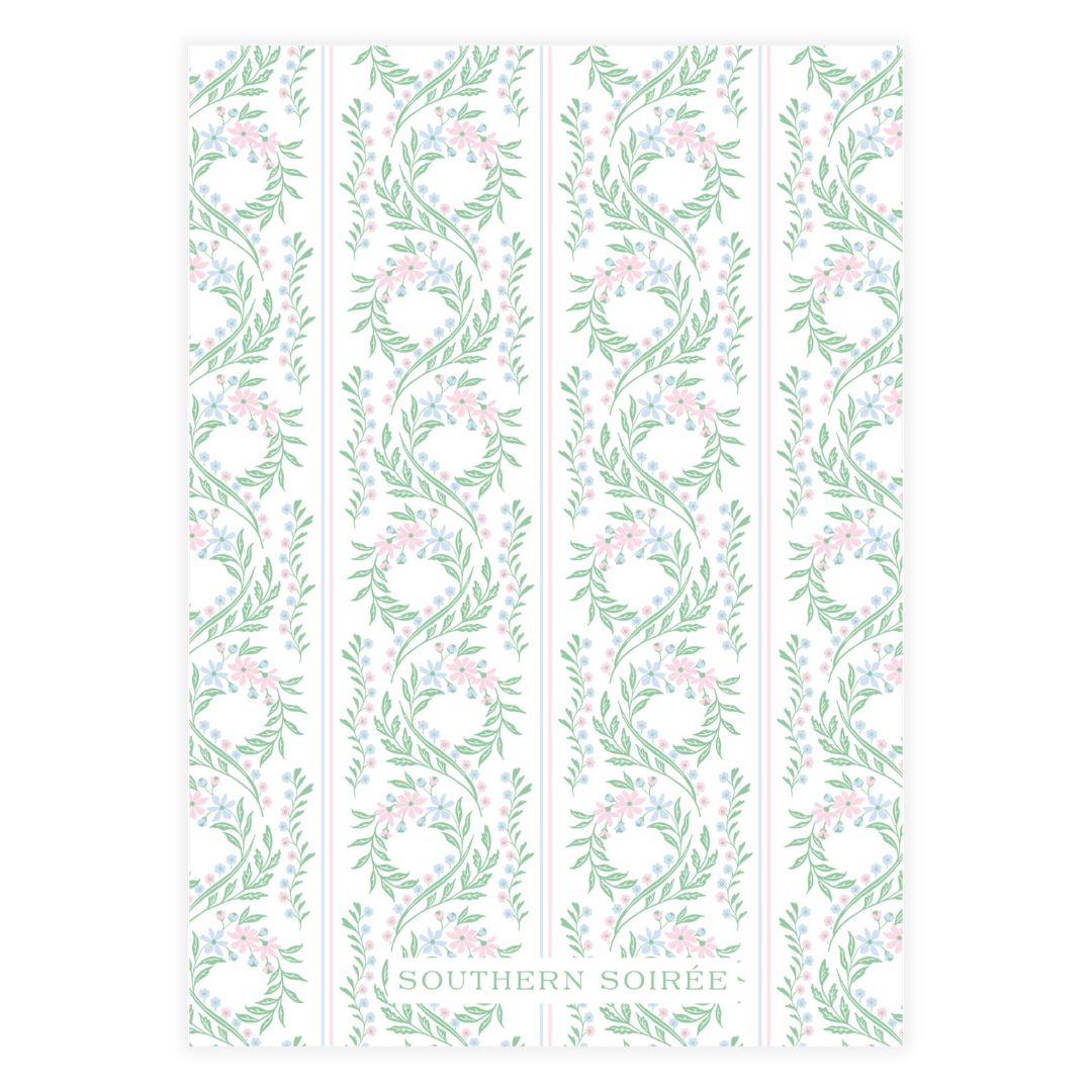 Chinoiserie Blue and Pink Block Invitation