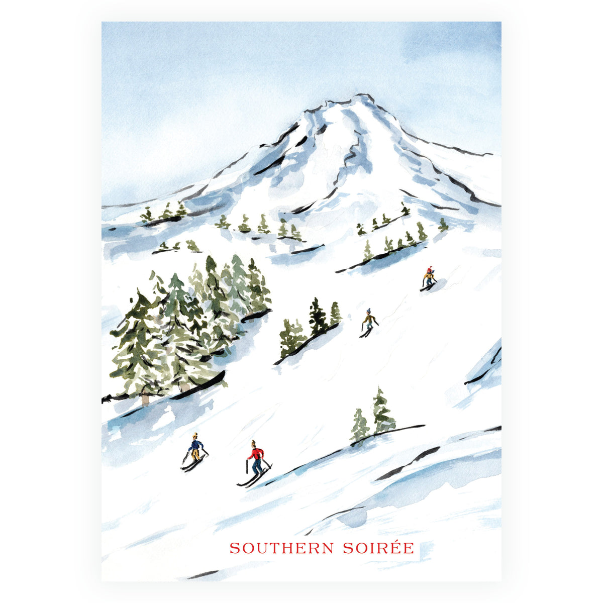 Alpine Holiday – Ski Frame Holiday Personalized Photo Card