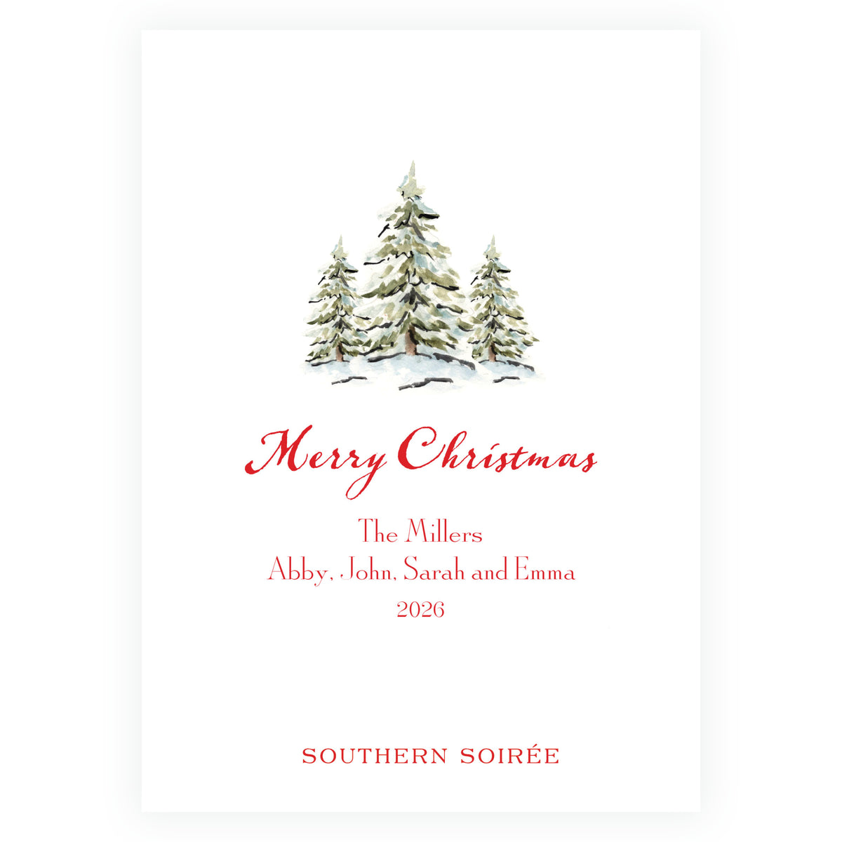 Alpine Holiday – Ski Frame Holiday Personalized Photo Card