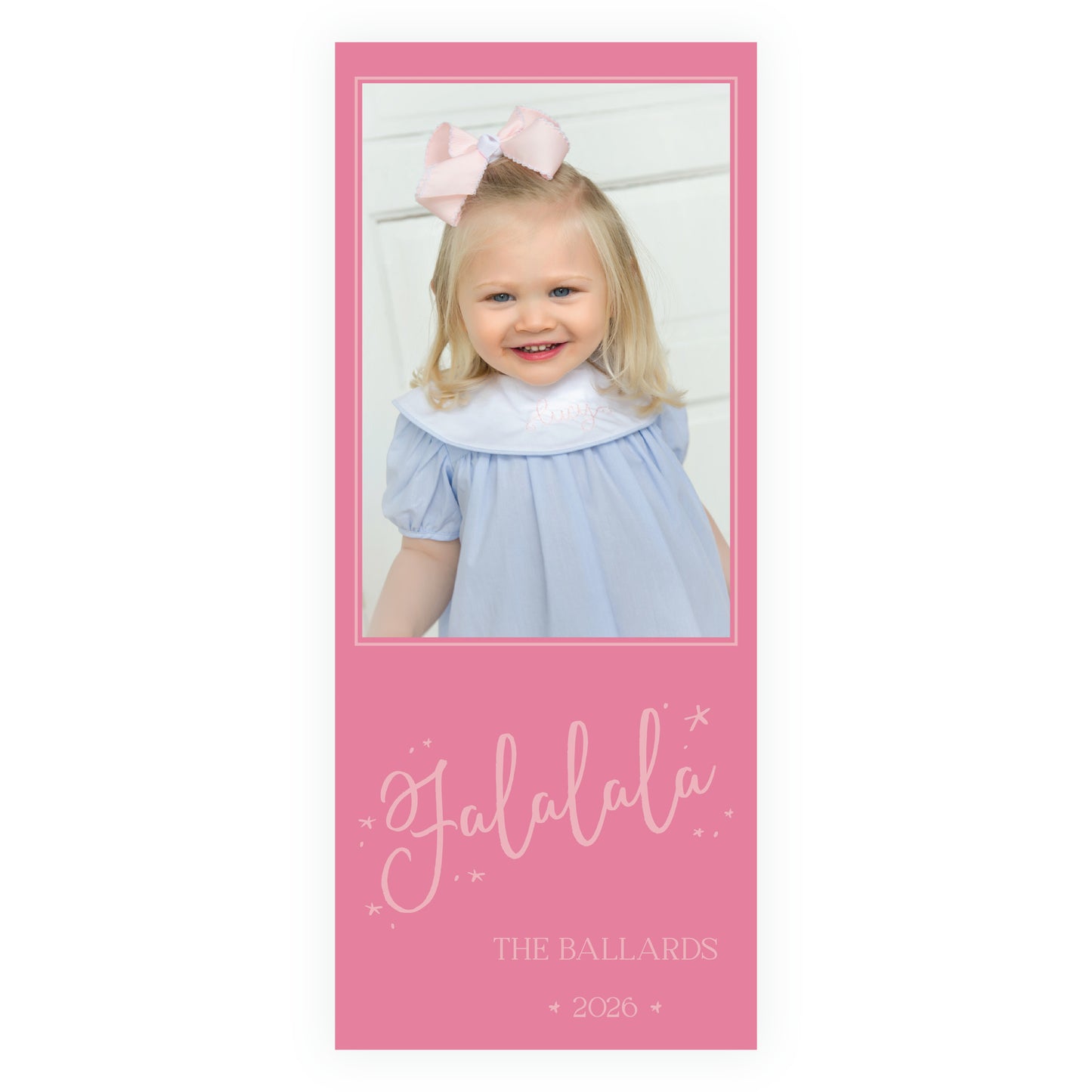 Fa la la la la with Stars Holiday Slim (Customizable Colors)