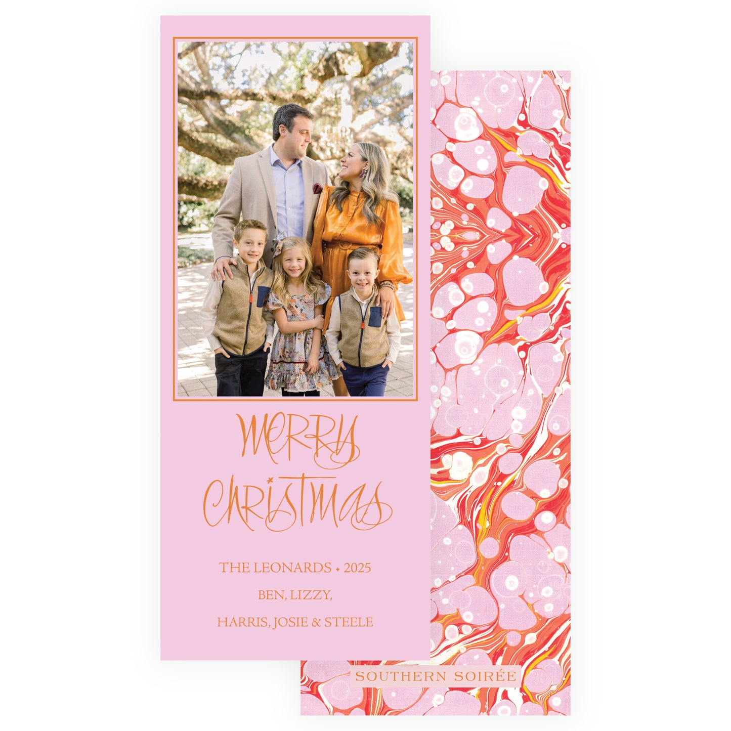 Merry Christmas Calligraphy Holiday Slim (Customizable Colors)