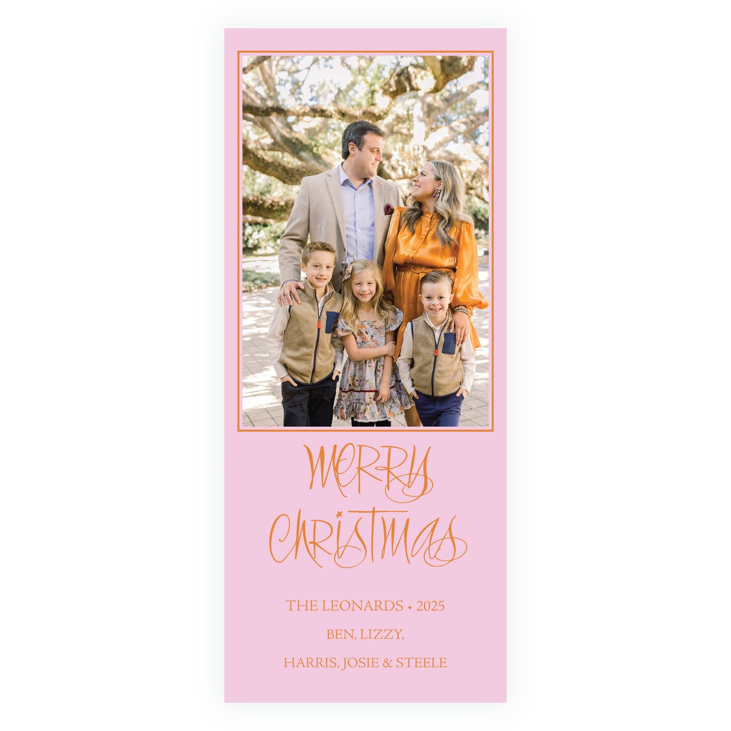 Merry Christmas Calligraphy Holiday Slim (Customizable Colors)