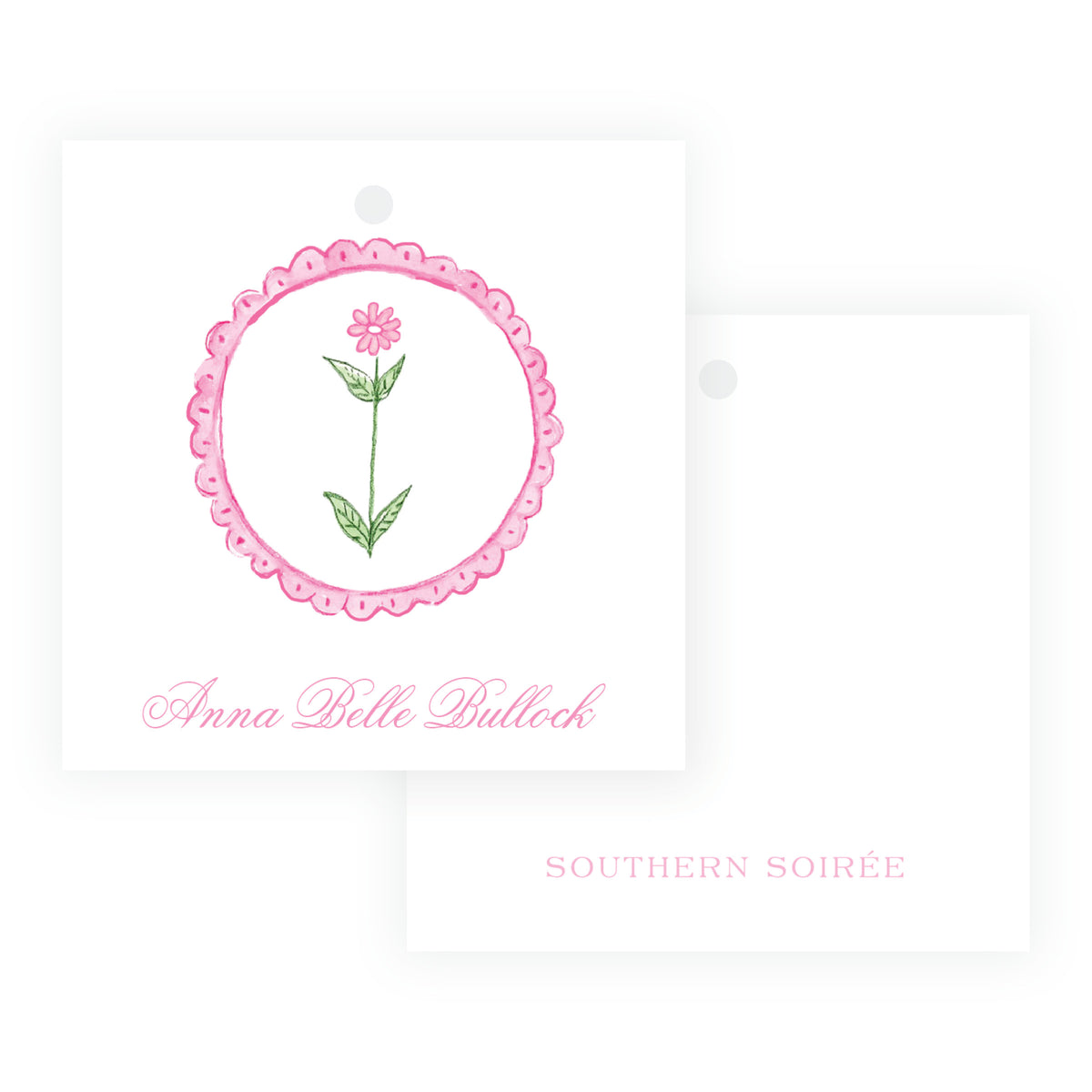 Tiny Petals Floral Medallion Gift Tag