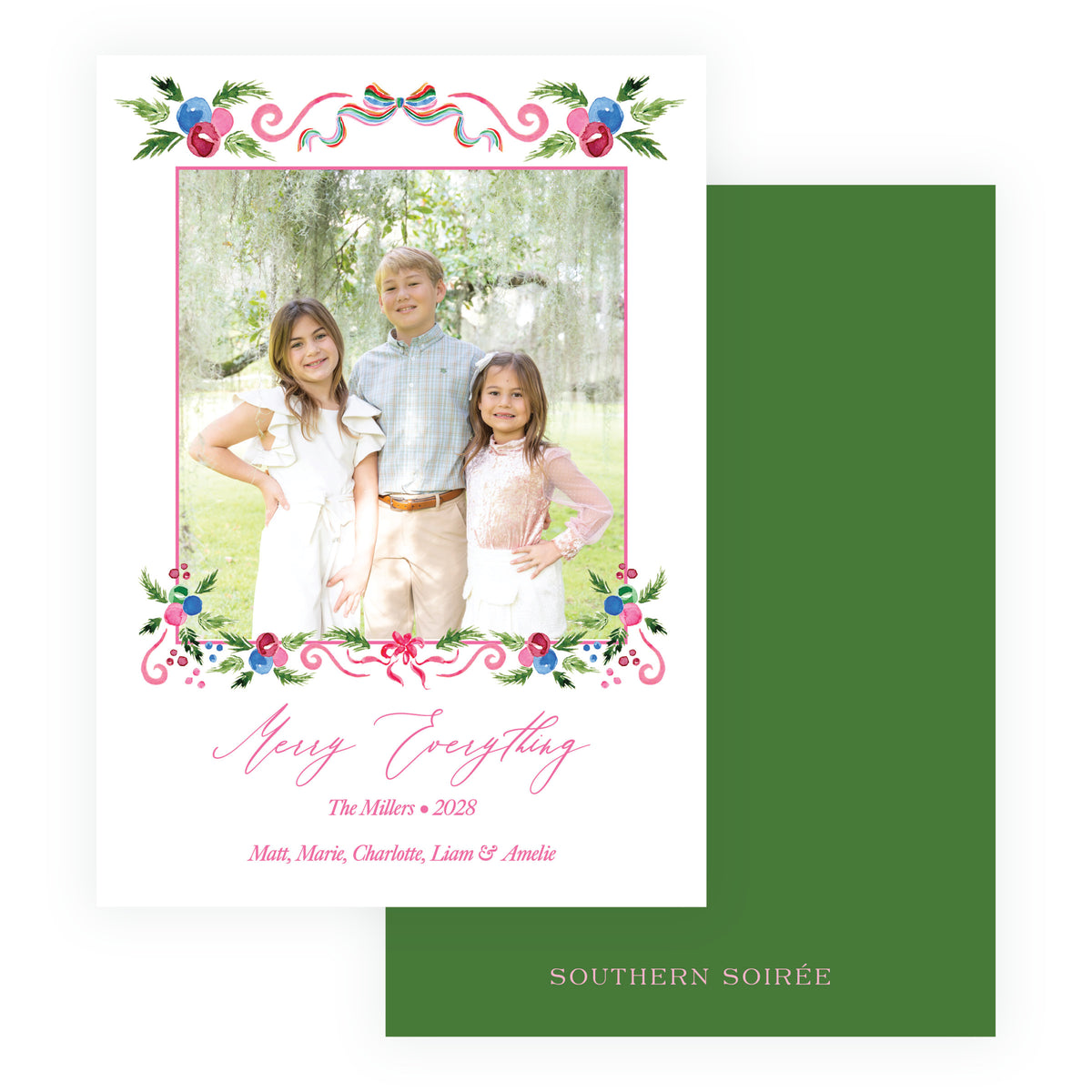Merry Frame Personalized Christmas Photo Card