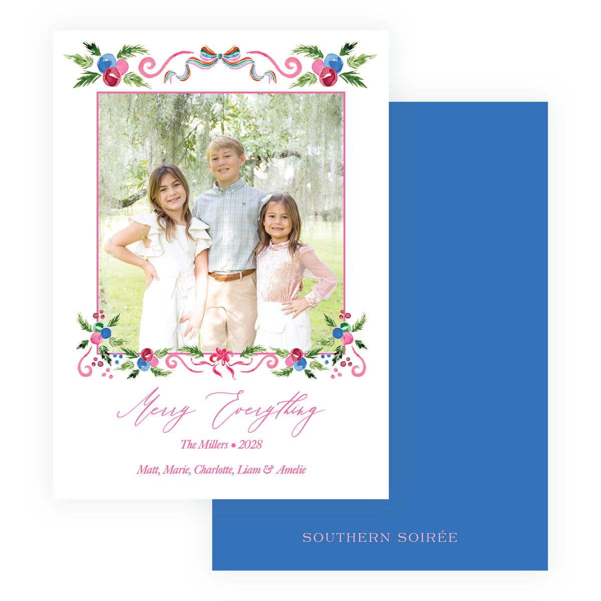 Merry Frame Personalized Christmas Photo Card